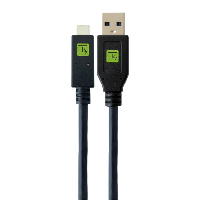 USB3.1 Gen.2 Kabel Stecker Typ-A - Stecker USB Typ-C Schwarz 0,5 m