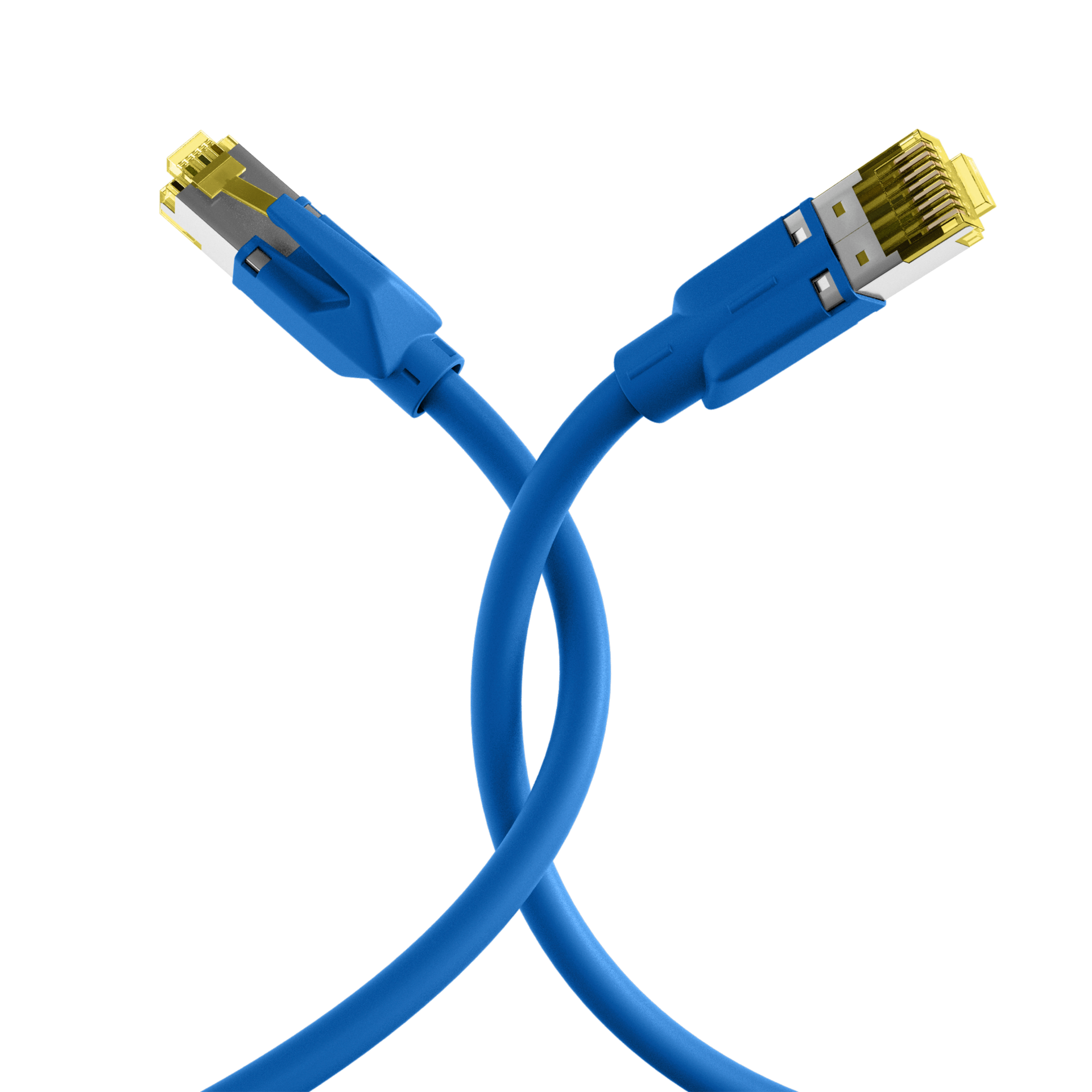 RJ45 Patchkabel Cat.6A S/FTP LSZH  Dätwyler 7702 TM31 blau 1m