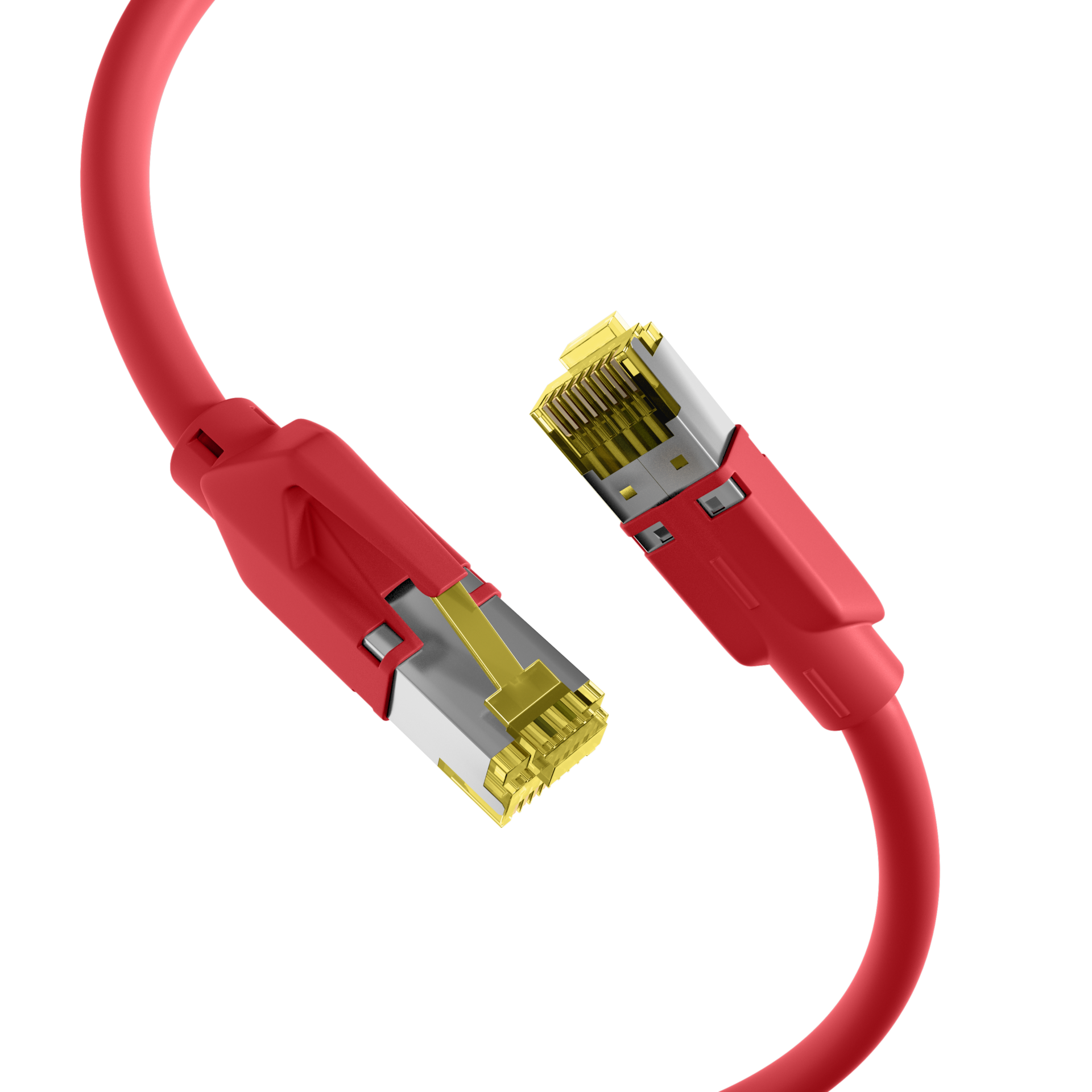INFRALAN® RJ45 patch cord S/FTP, Cat.6A, TM31, UC900, 1m, red