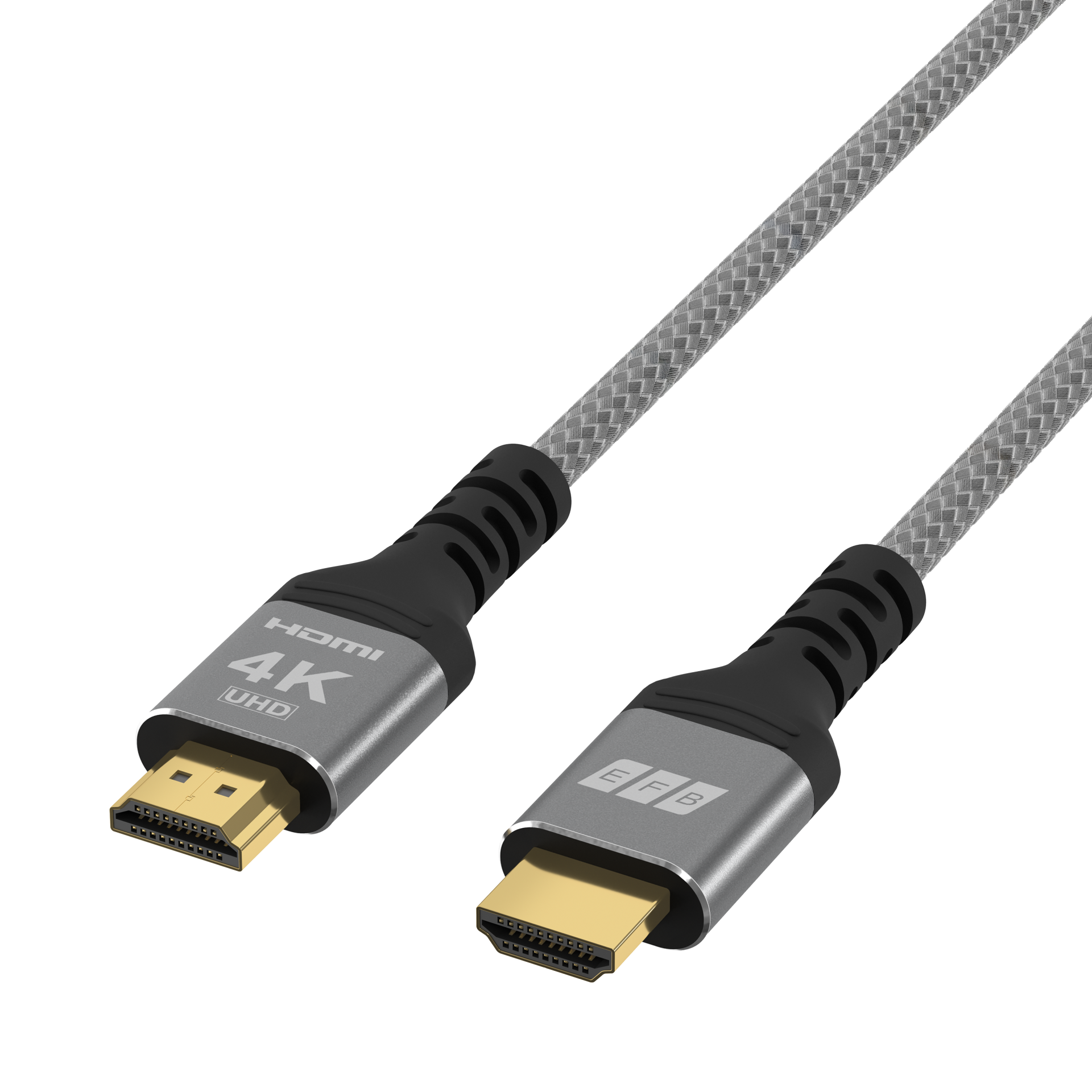 HDMI Kabel High-Speed m. Ethernet 4K60Hz 18 Gbit/s 0,5m grau komp. mit HDMI 2.0
