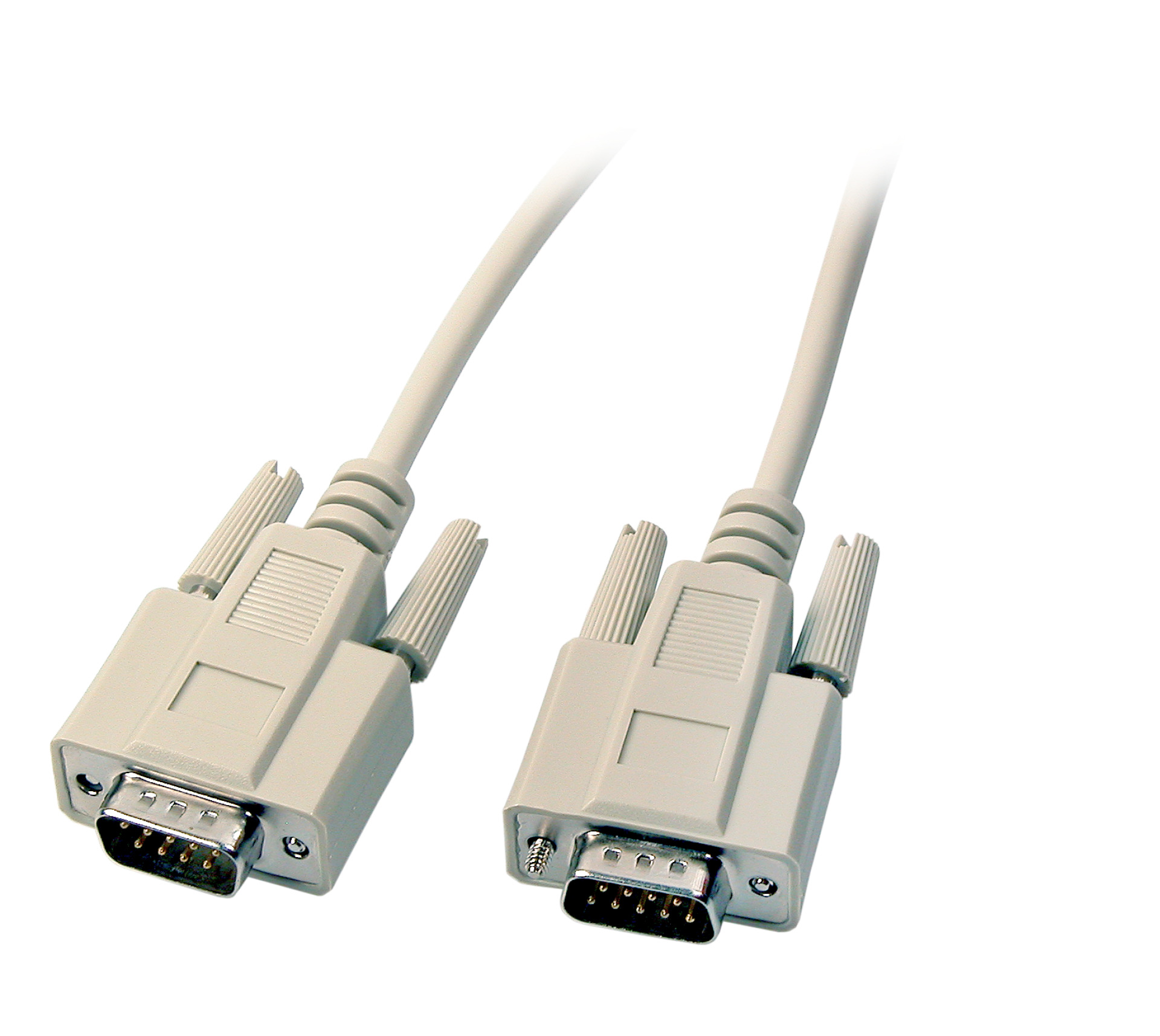 Datenkabel seriell 1:1, 2x DSub 9, St.-St., 2,0m, beige