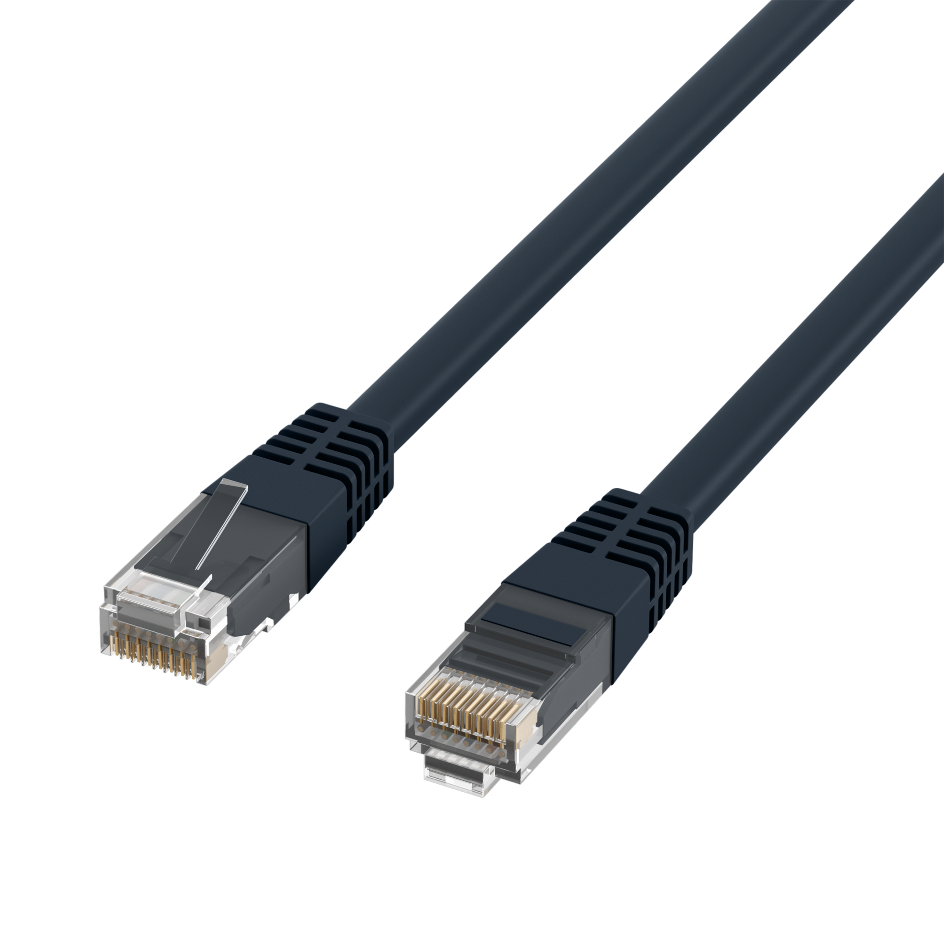 RJ45 Patch Cord Cat.5e U/UTP PVC CCA black 1m