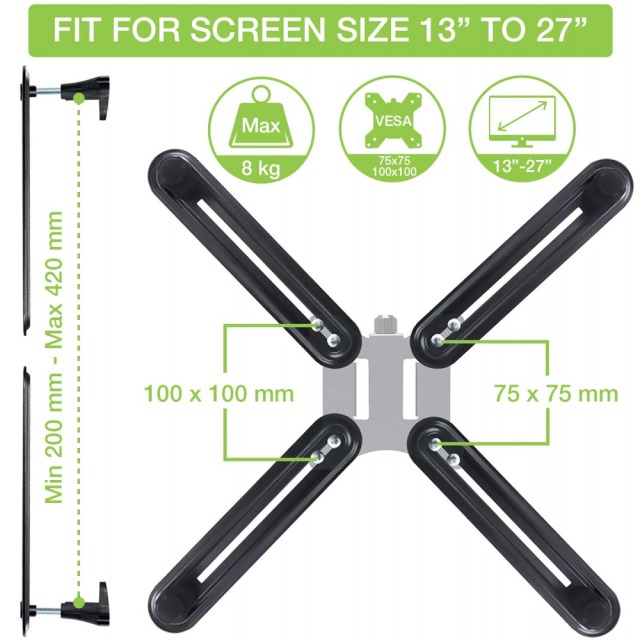 Non-VESA Mounting Adapter Kit for 13-27" Monitor