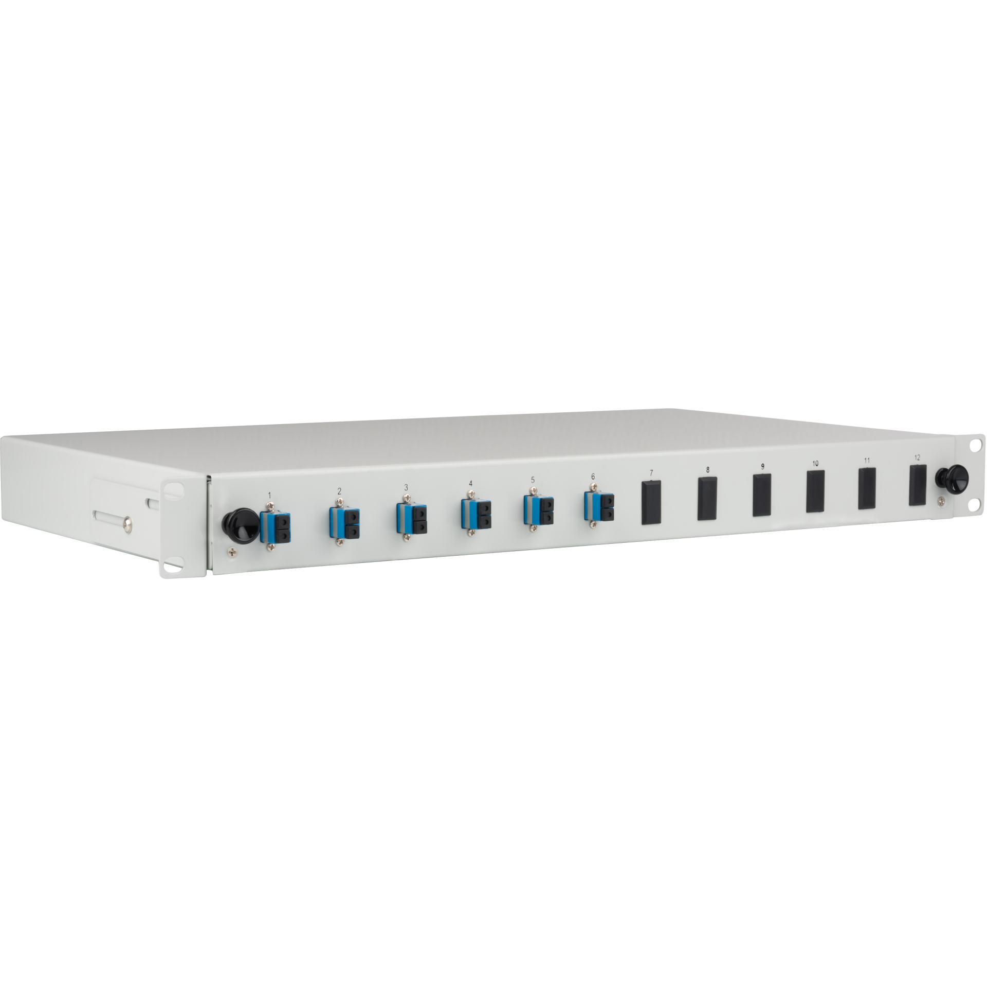 Spleißbox gr ausziehbar LC OS2 12xPigtail & 6xDuplex-Kupplung