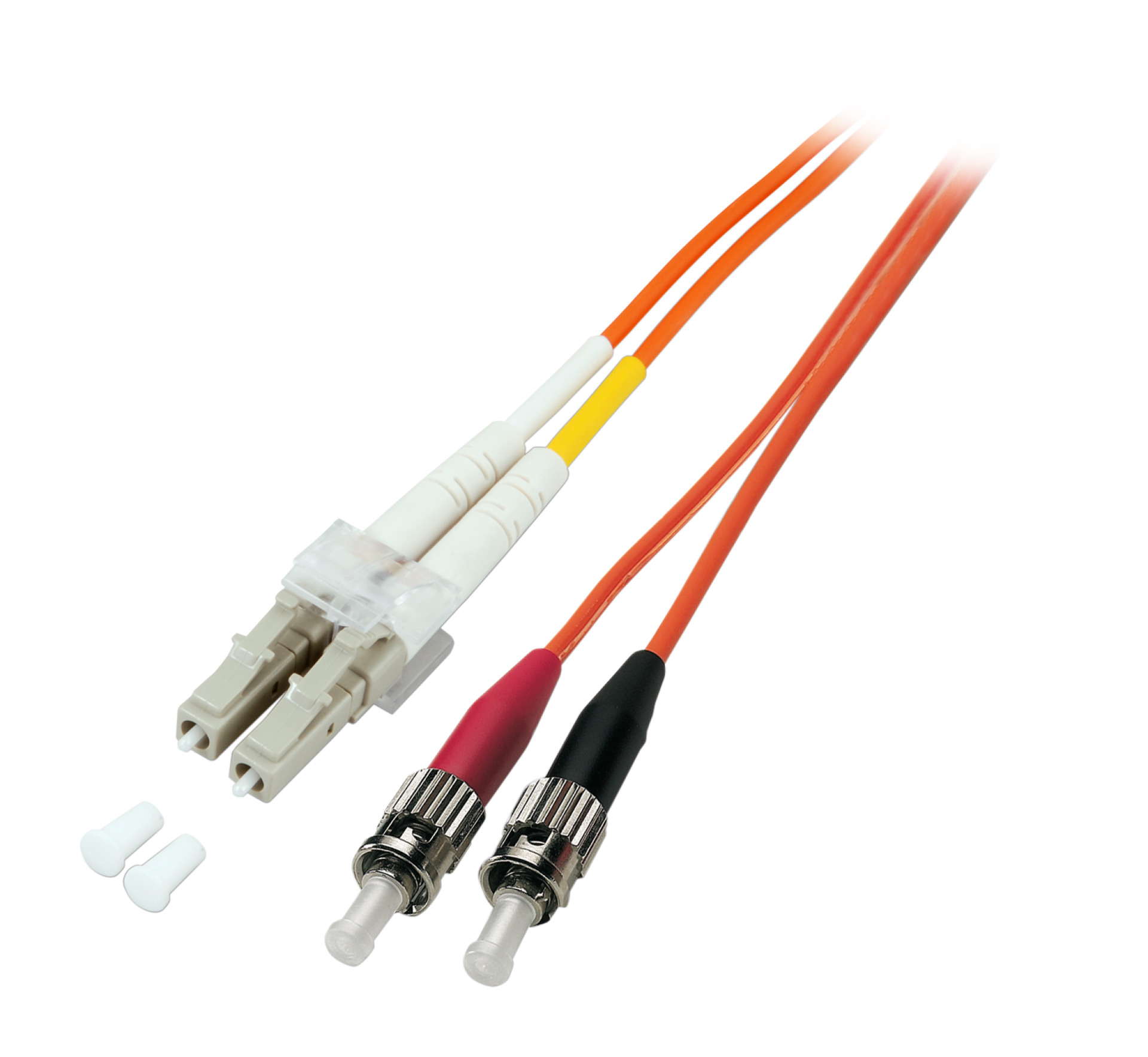 Duplex Jumper LC-ST 62,5/125µ, OM1, LSZH, orange, 2.0mm, 25m