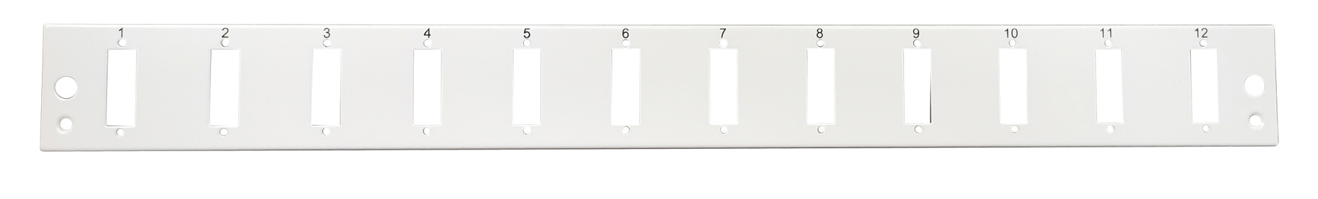 Front panel 12 x SC Duplex/LC Quad vertical, black