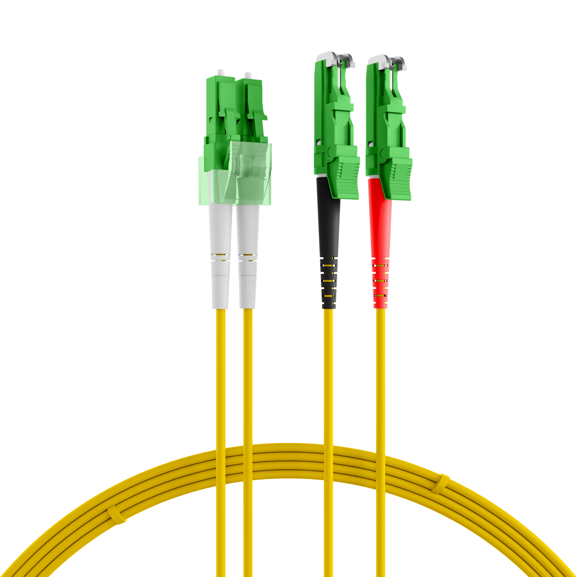 Duplex Patchkabel E2000®/APC-LC/APC OS2 1m LSZH 3mm gelb