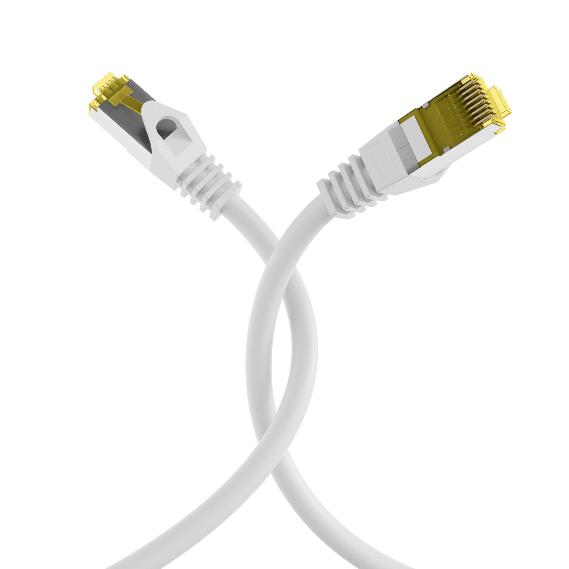 RJ45 Patch Cord Cat.6A S/FTP LSZH Cat.7 raw cable white 25m