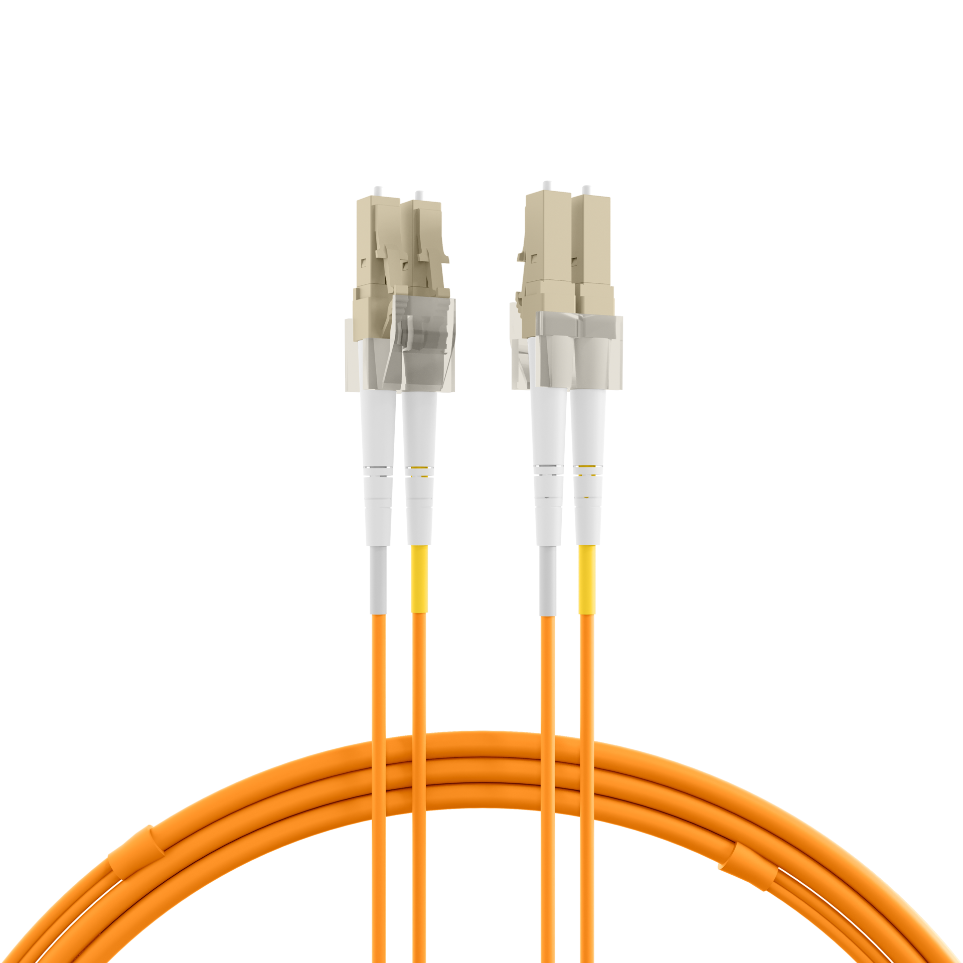 Duplex Patchkabel Flat-Twin LC-LC OM2 15m LSZH 3x5mm orange