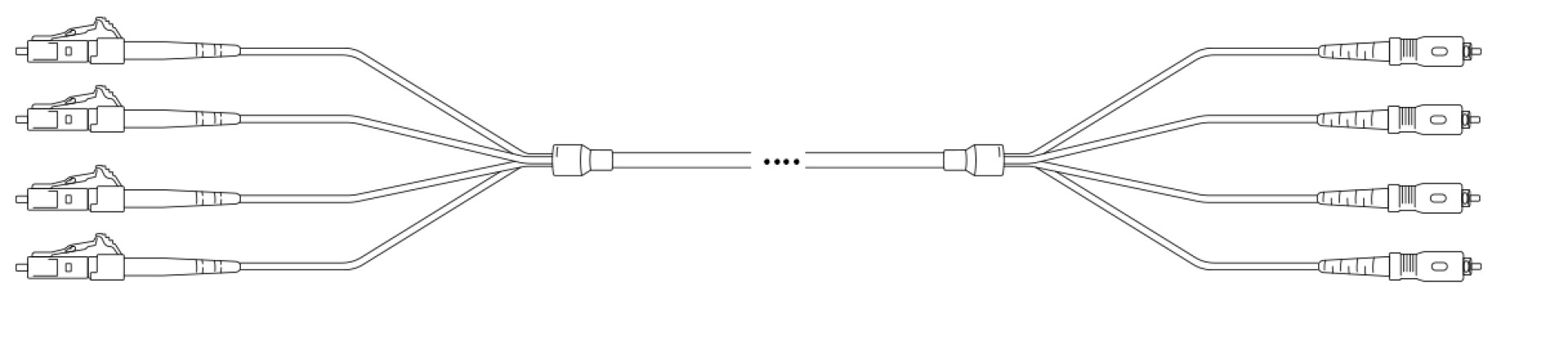 U-DQ(ZN)BH G657A 9/125µm LC/SC-APC 24E 1,0m