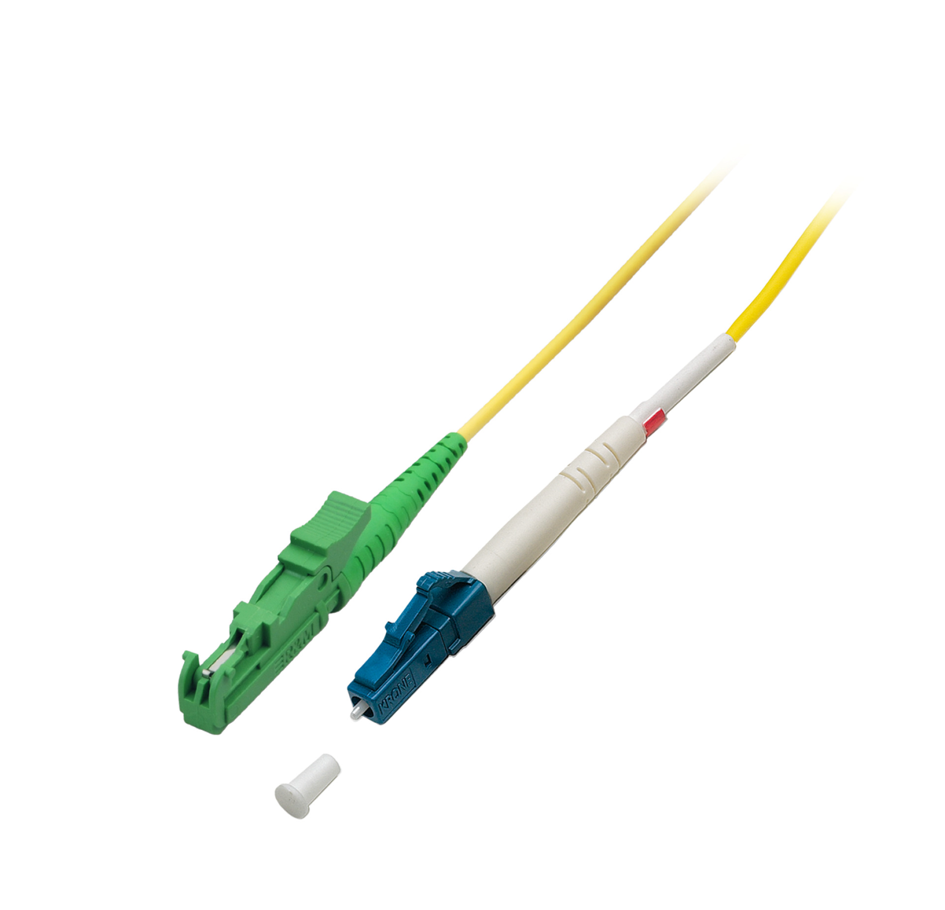 Simplex LWL Patchkabel E2000®/APC-LC OS2 10m 3,0mm Gelb 9/125µm