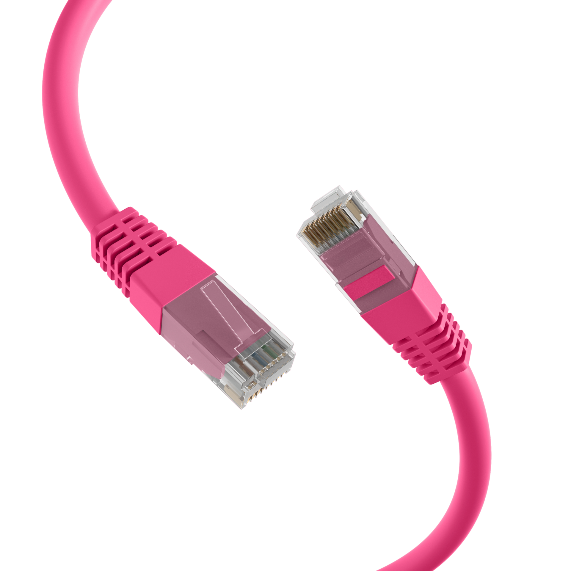 RJ45 Patch Cord Cat.6 U/UTP PVC CCA magenta 0,5m