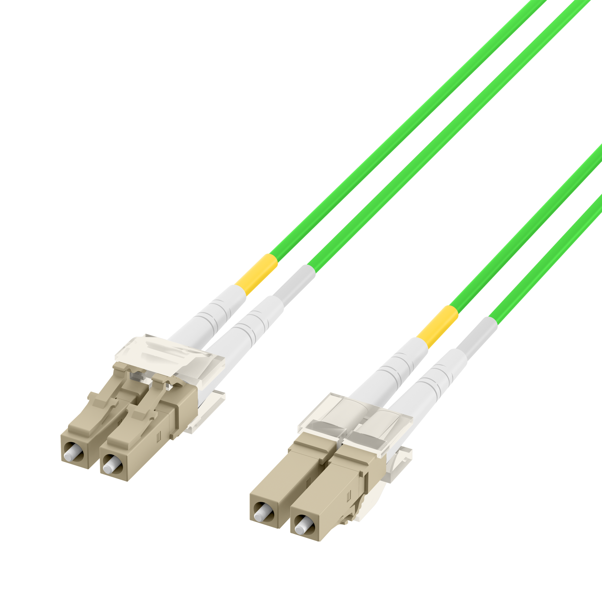 INFRALAN® Duplex Patchkabel LC-LC OM5 0,5m LSZH 2mm limettengrün