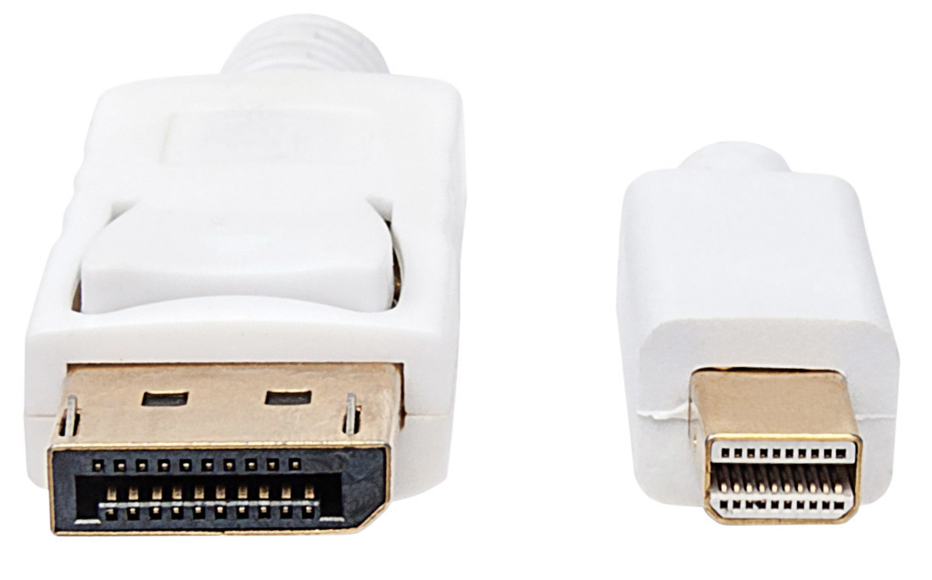 Mini-DisplayPort Anschlusskabel auf DisplayPort, St.-St., weiß, 1m