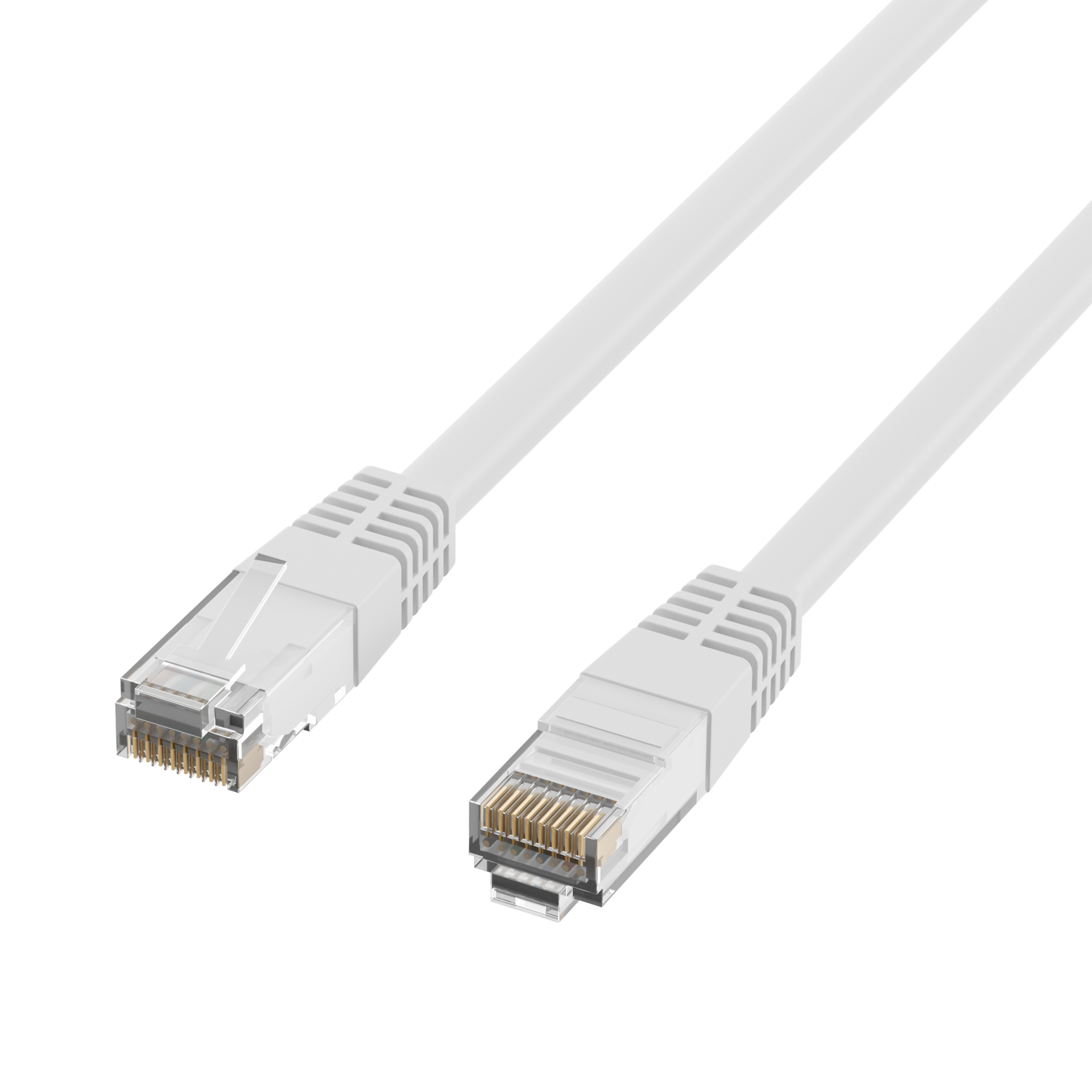 RJ45 Patch Cord Cat.6 U/UTP PVC CCA white 10m