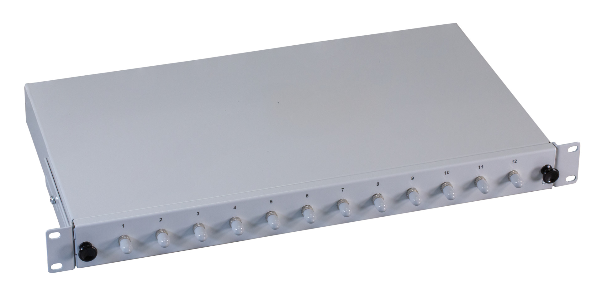 Splicebox bk ST 50/125µ OM2 extendable 12 Pigtails/12 Adapter