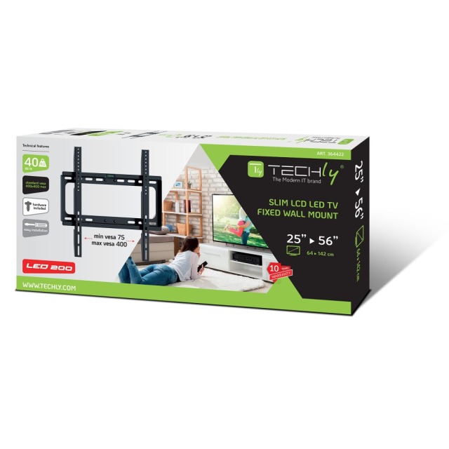 Wandhalterung für LCD TV LED 25-56" slim, fix, schwarz