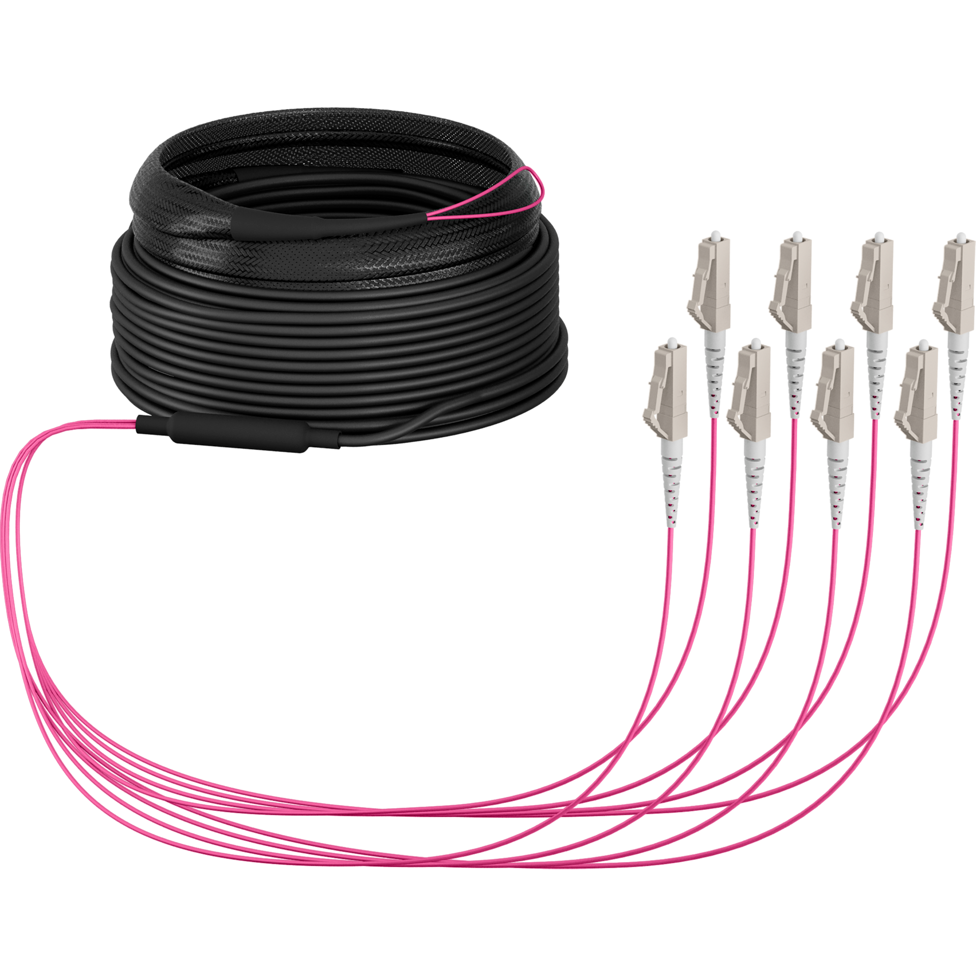 Trunkcable U-DQ(ZN)BH OM4 8G (1x8) LC-LC,30m Dca LSZH
