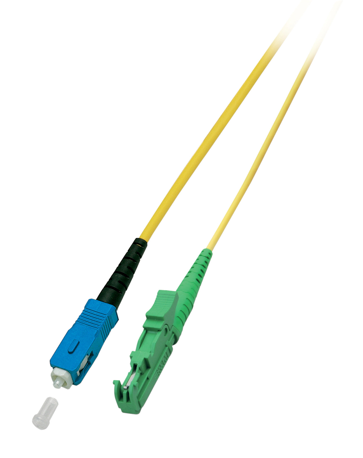 Simplex Fiber Optic Patch Cable E2000®/APC-SC OS2 1m 3,0mm Yellow 9/125µm