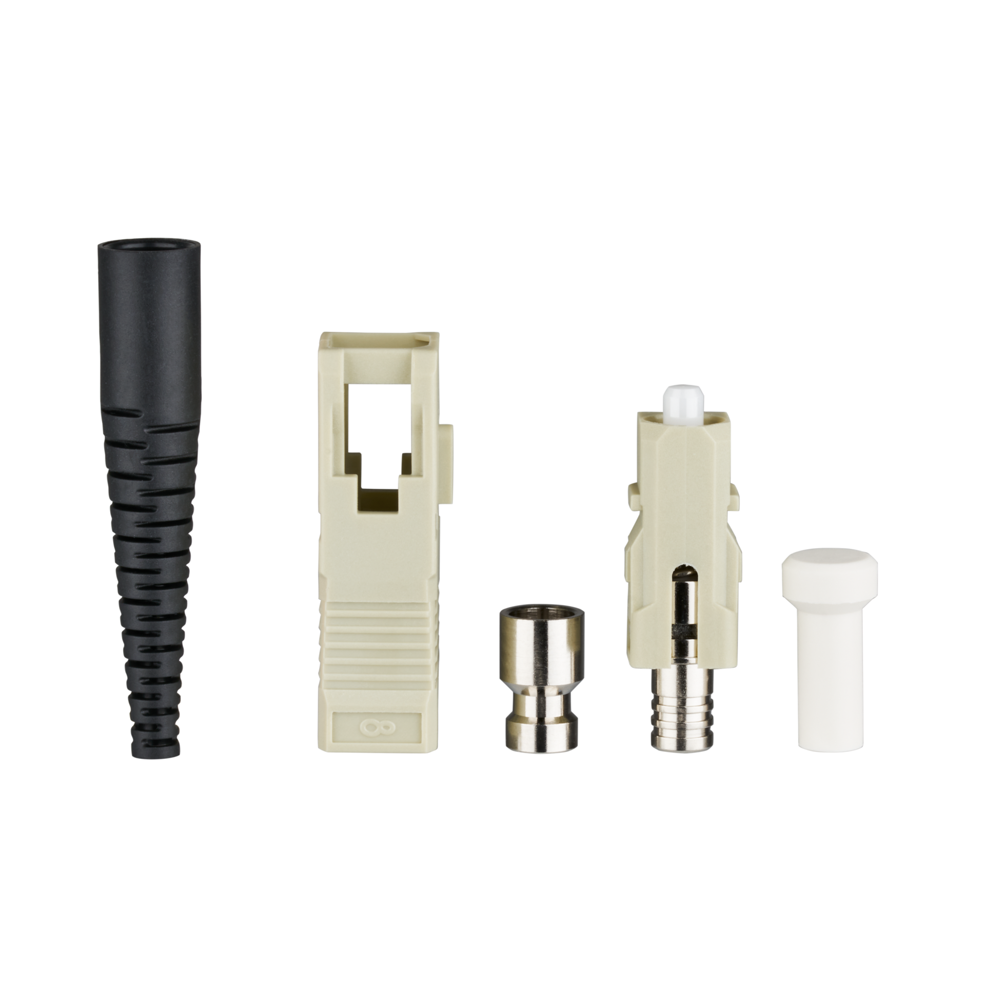 Senko Connector SC MM 2.0mm Connector (beige) Boot (black)