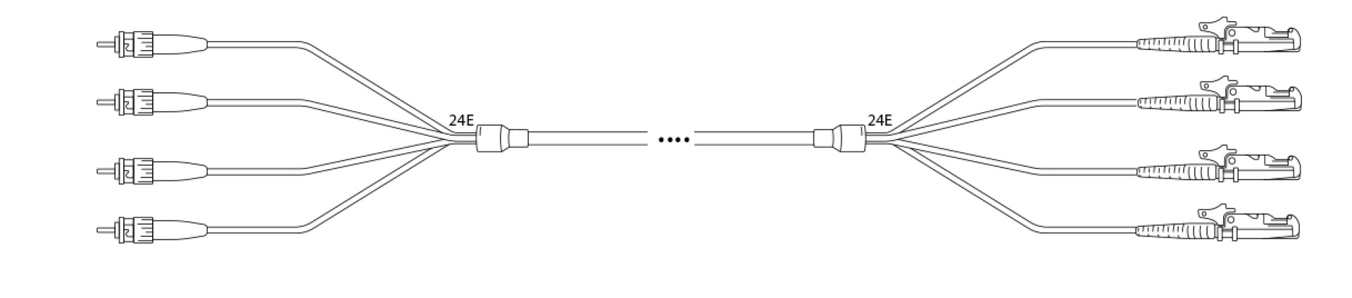 U-DQ(ZN) BH G657A 9/125µm ST/E2000® 8E 1,0m