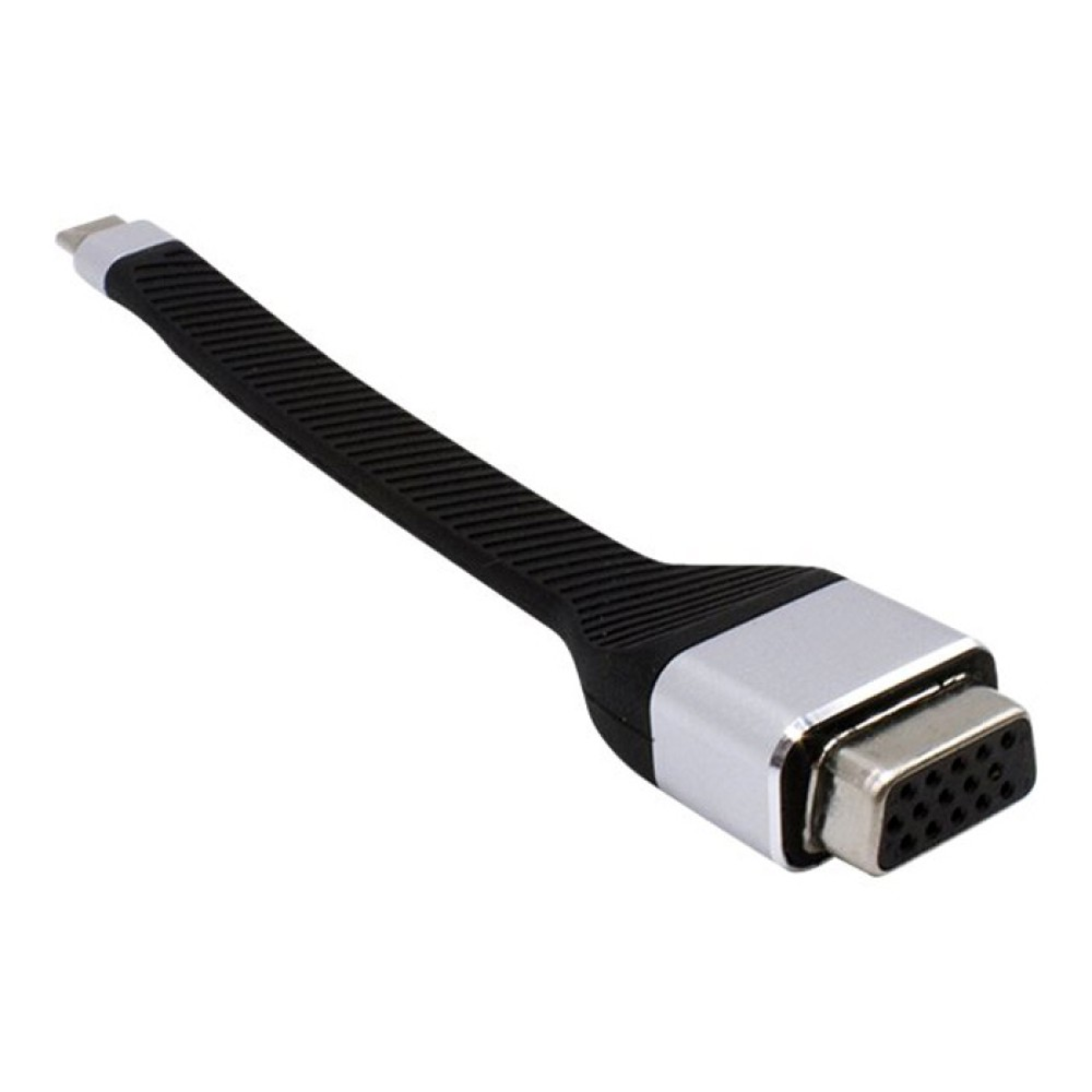 Techly USB-C Stecker auf VGA-Buchse, kurz, flaches FPC Kabel