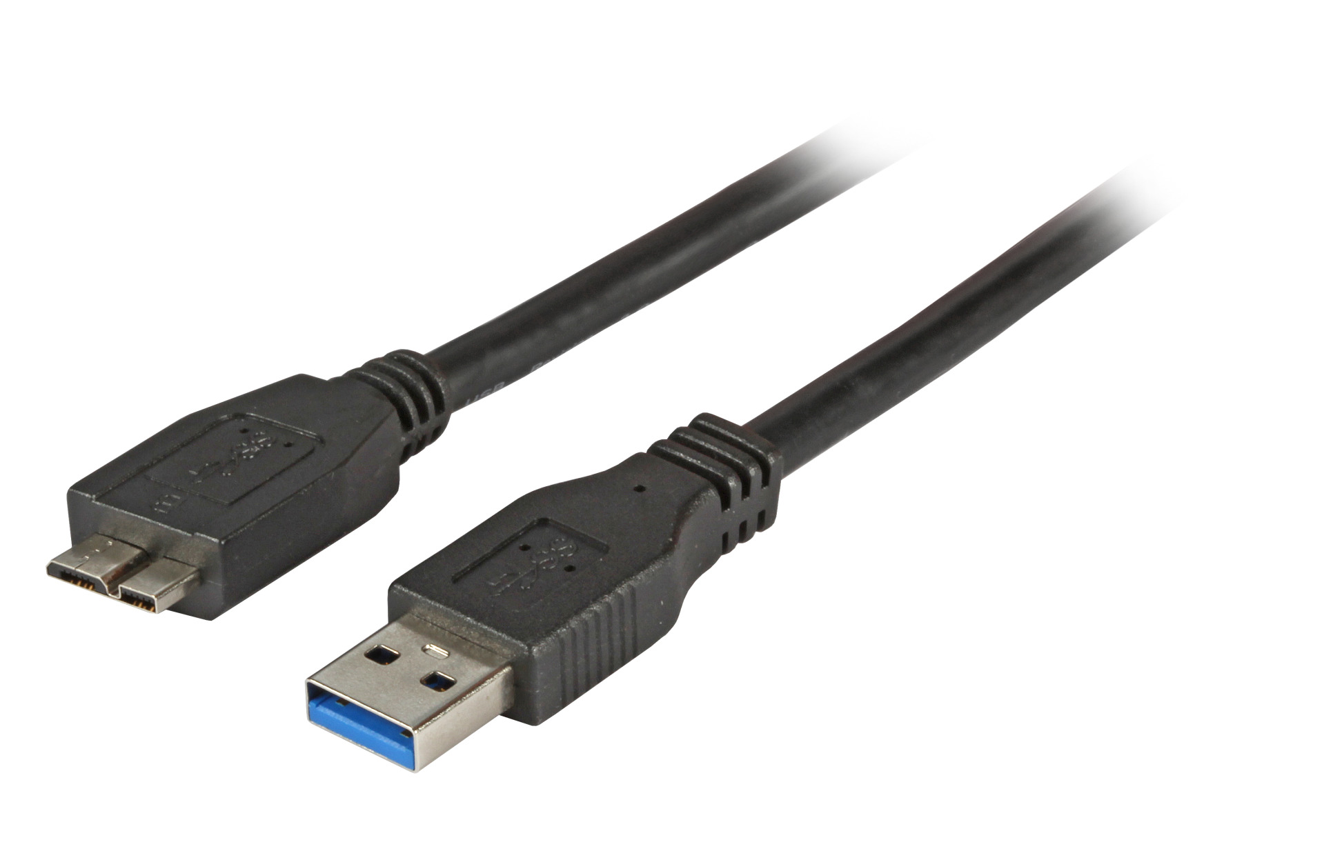 USB3.0 Anschlusskabel A-Micro-B, St.-St., 1,0m, schwarz, Classic