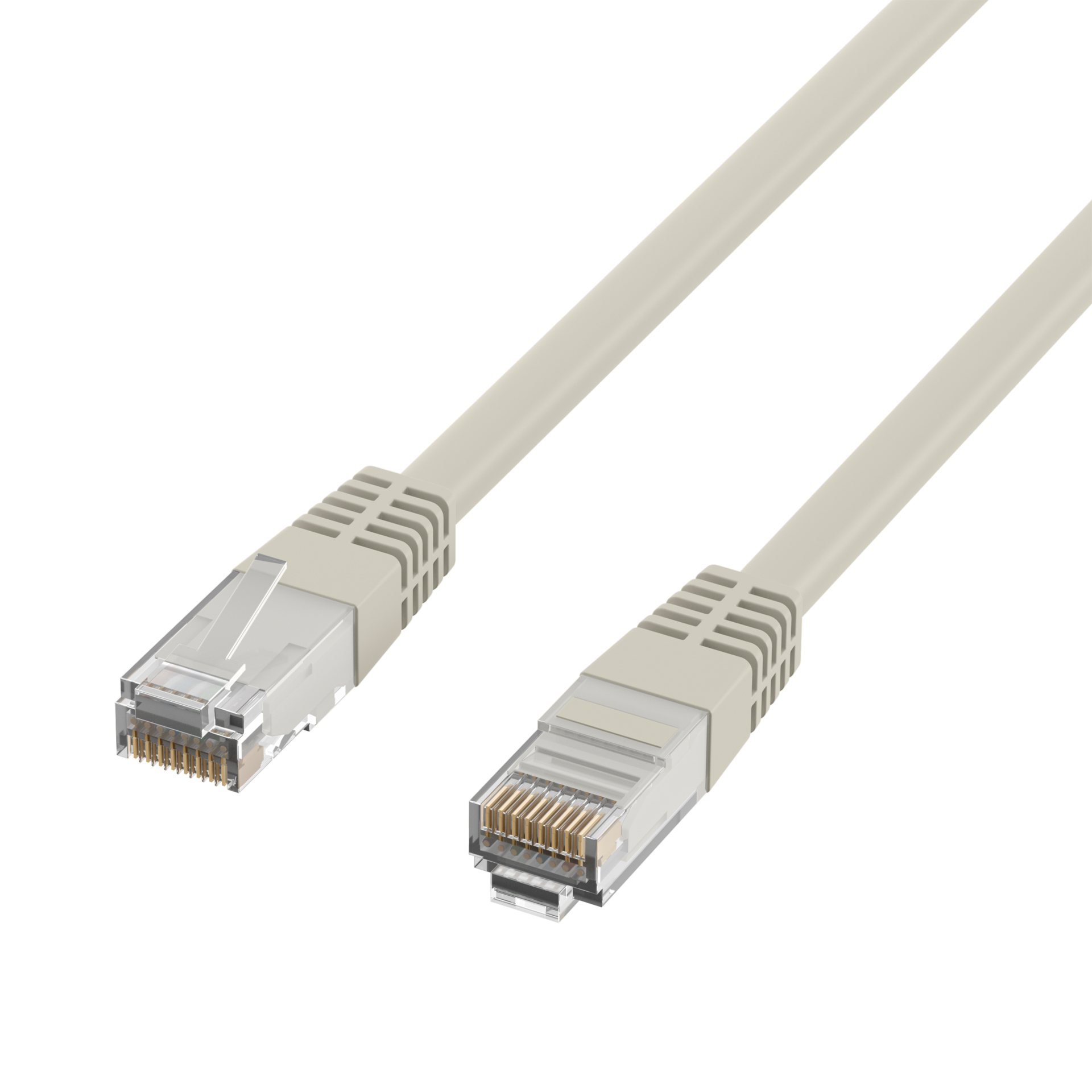 RJ45 Patchkabel Cat.5e U/UTP PVC  CCA grau 10m