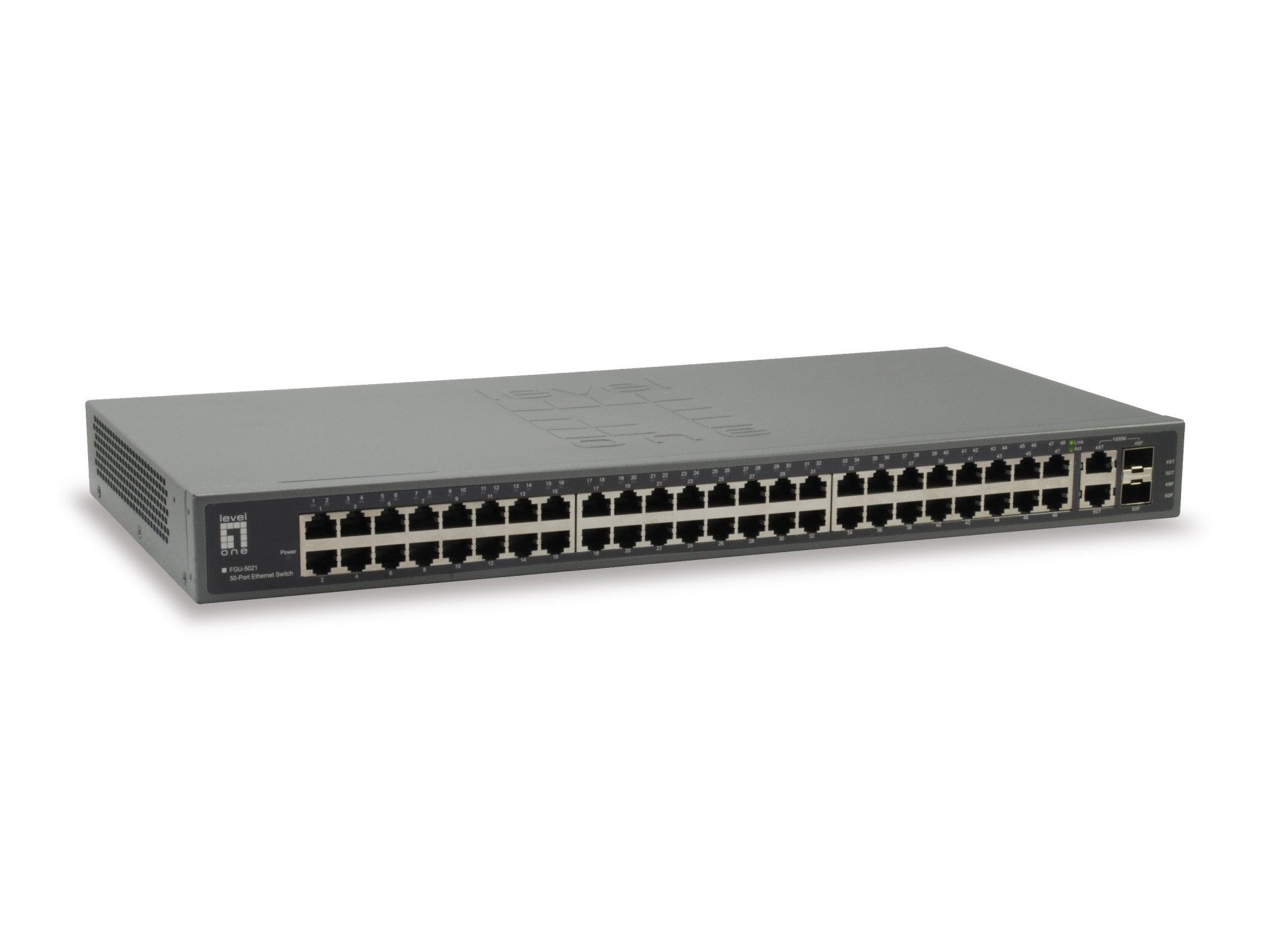 50-Port Fast Ethernet Switch + 2 GE SFP/RJ45 Combo Ports