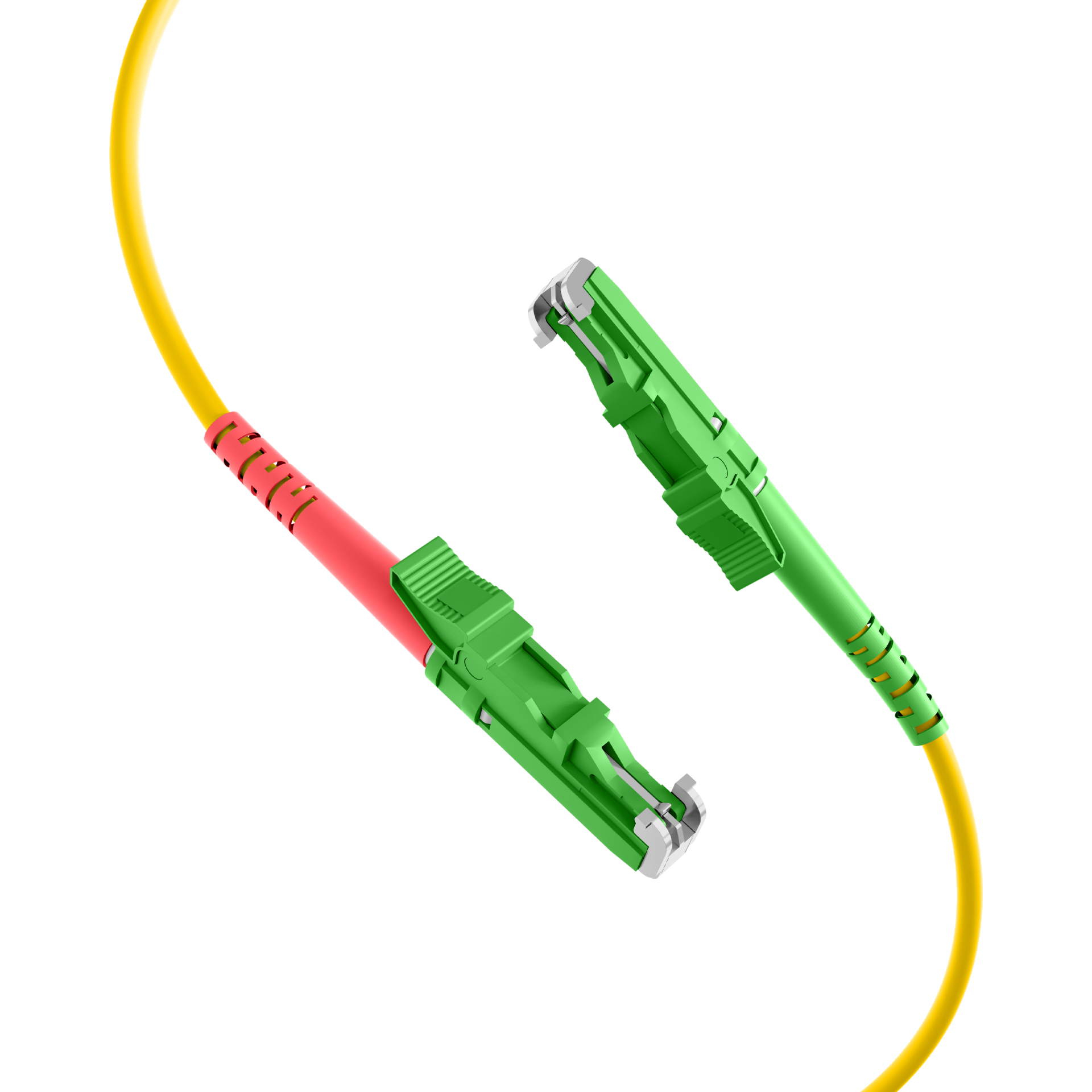 Duplex Patchkabel E2000®/APC-E2000®/APC OS2 G657A1 0,5m LSZH 3mm gelb