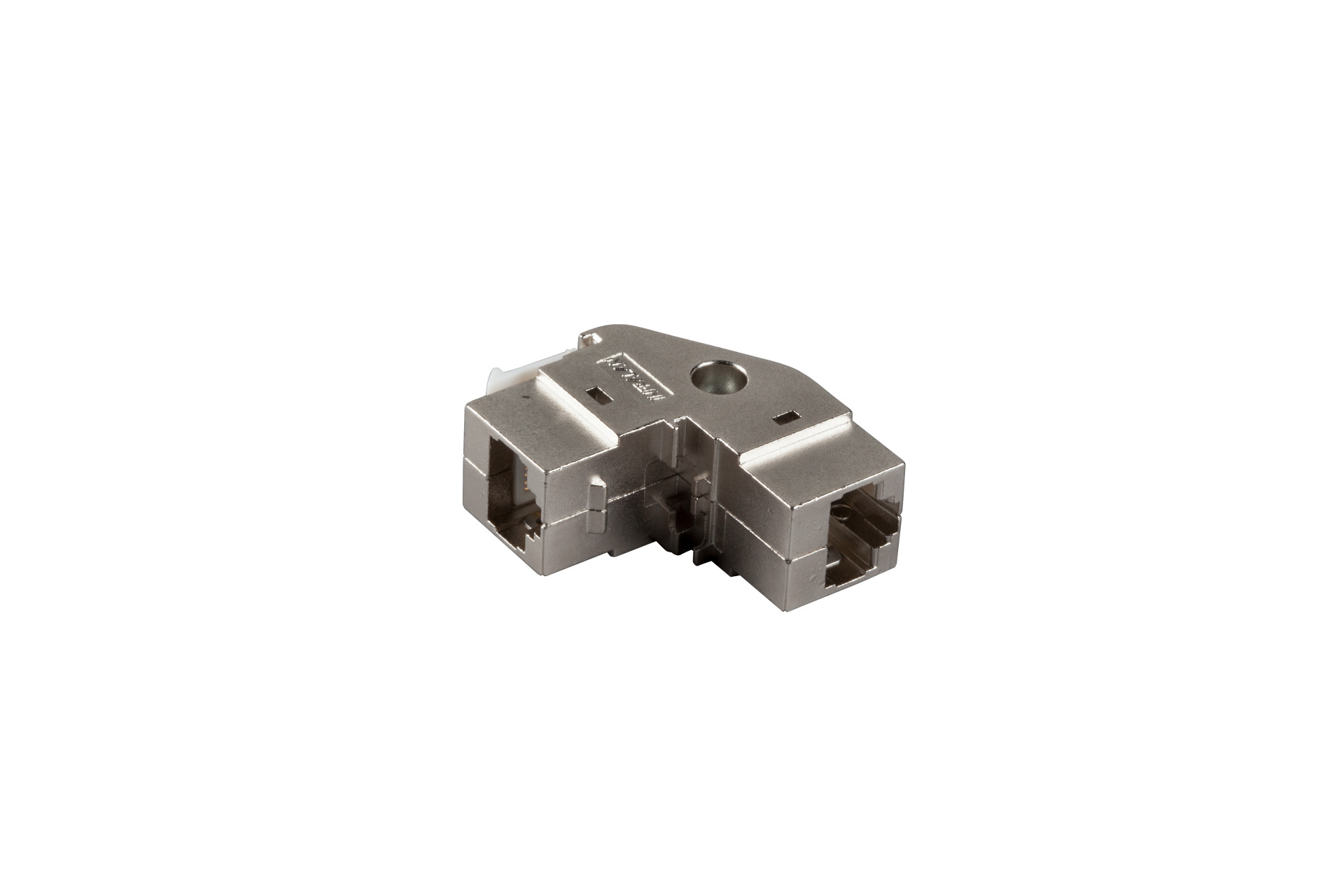 Keystone Snap-In Adapter RJ45 STP, Cat.6A, 90° angled