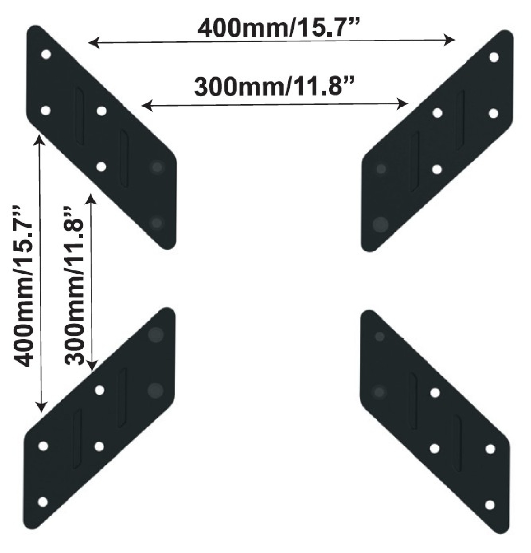 Universal VESA-Adapter von 200x200 bis zu 400x400