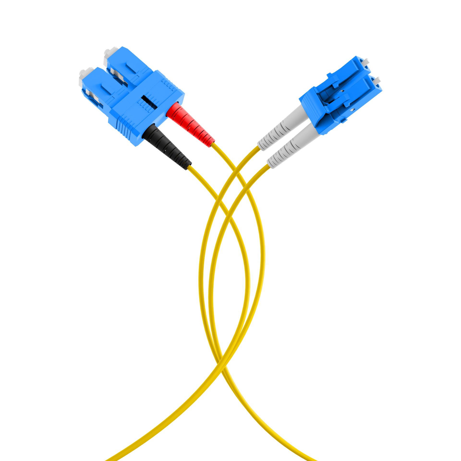 Duplex Patchkabel LC-SC OS2 G652D 40m LSZH 2mm gelb