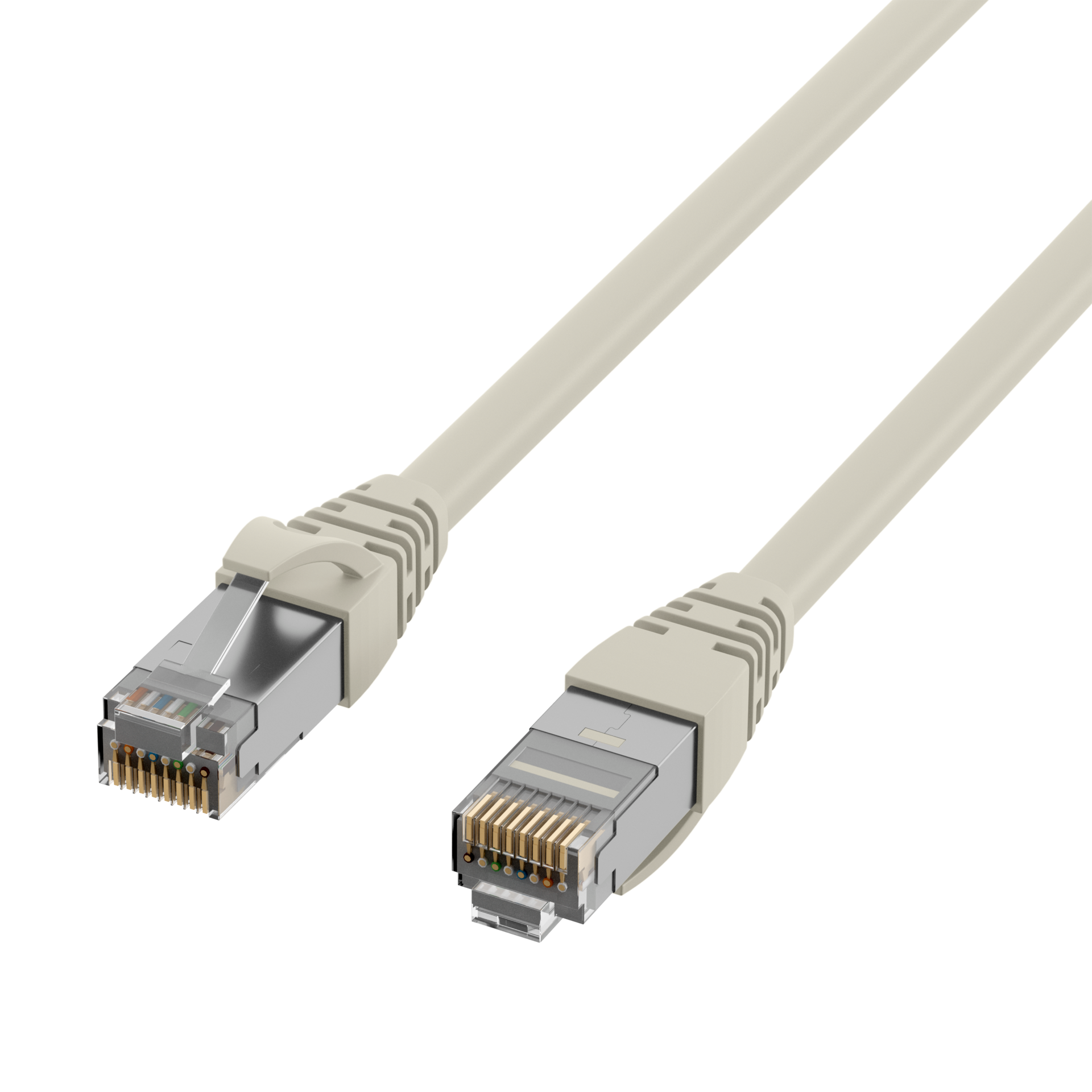 RJ45 Patch Cord Cat.6A  S/FTP PVC UL grey 40m