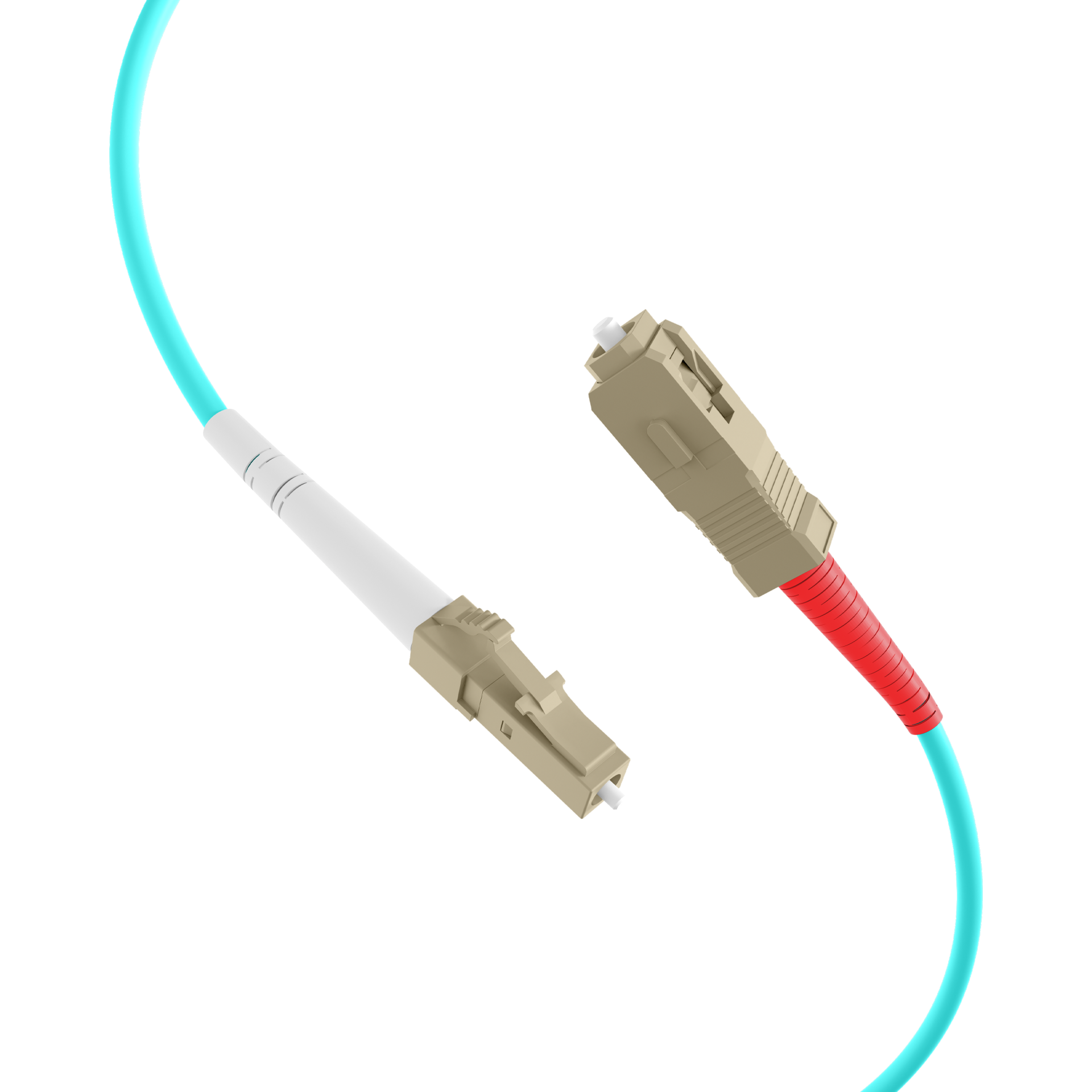 Simplex LWL Patchkabel LC-SC OM3 2m 2,0mm Aqua 50/125µm
