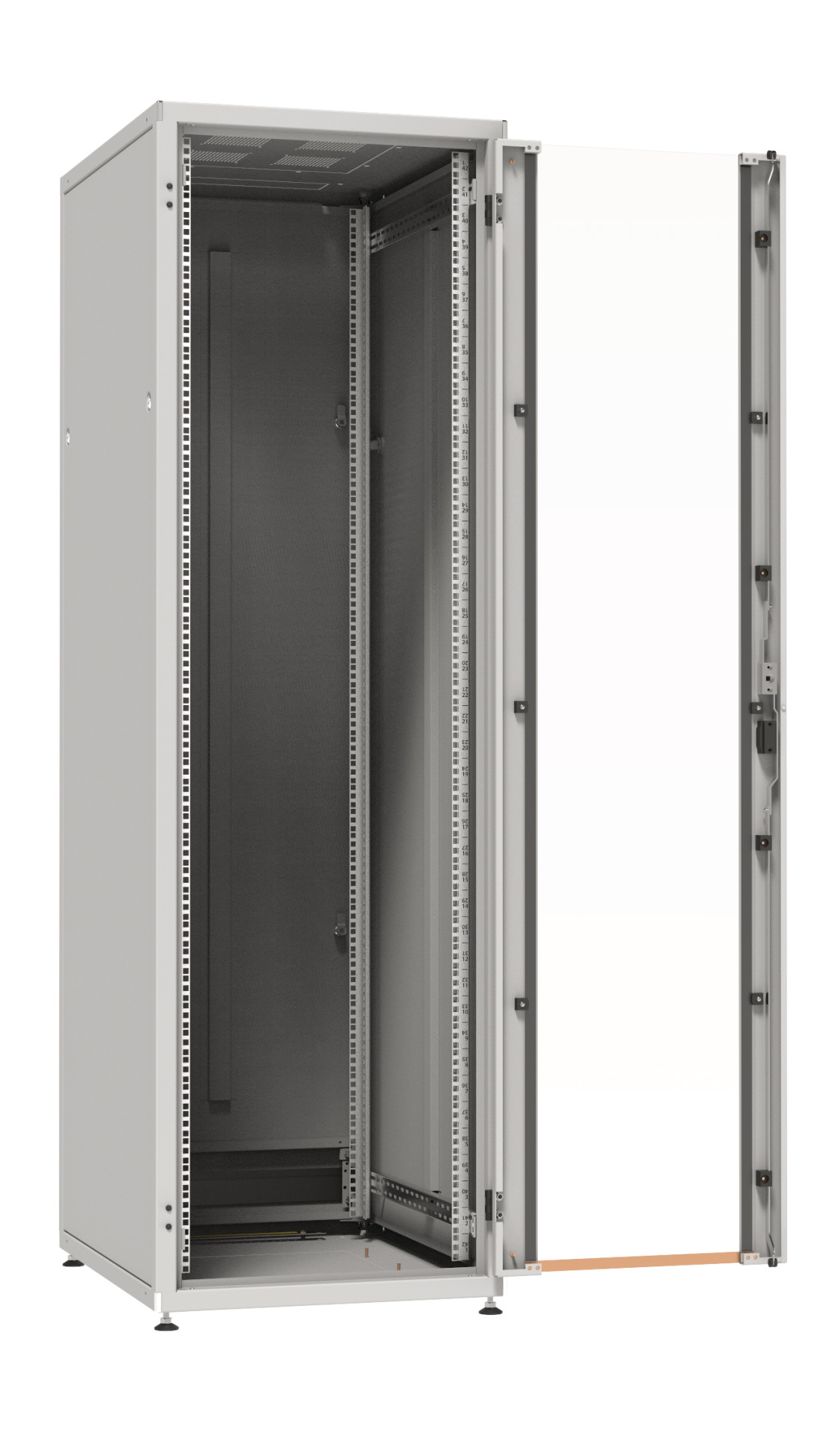 19" Server Cabinet PRO 47U, 600x600 mm, F=2-P R=1-P, RAL7035