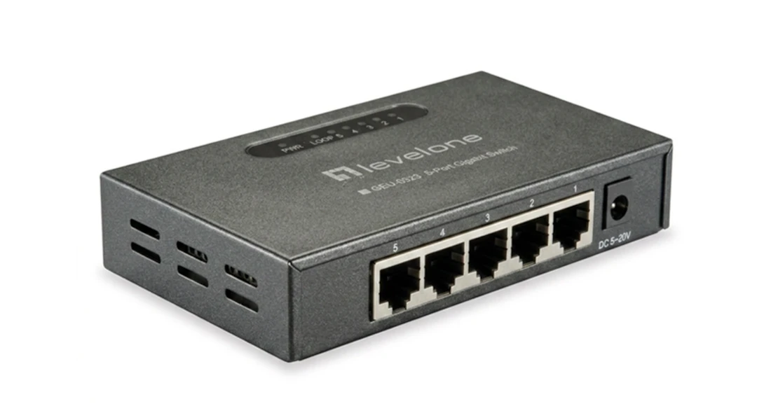 LevelOne 5-Port Gigabit Switch für kompakte Netzwerkanwendungen