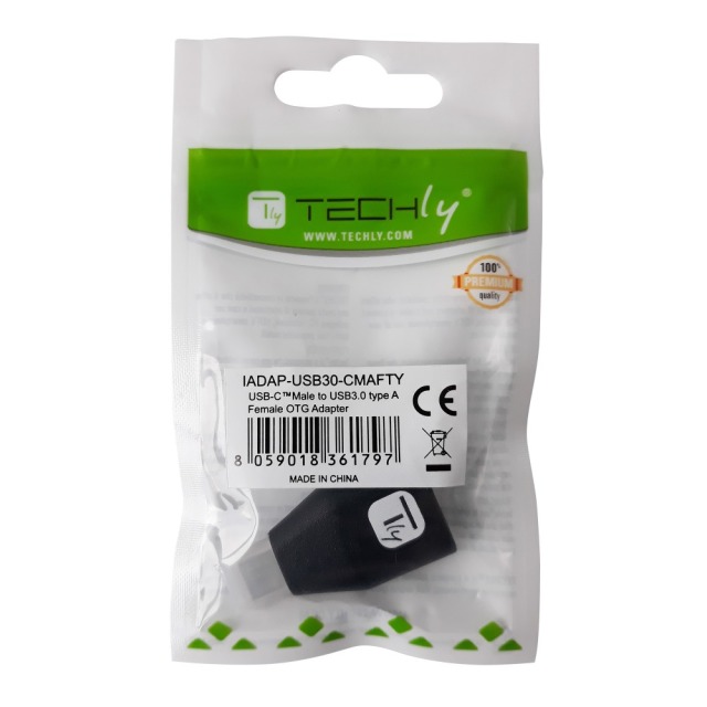 Adapter USB-C M to USB-A F, Black
