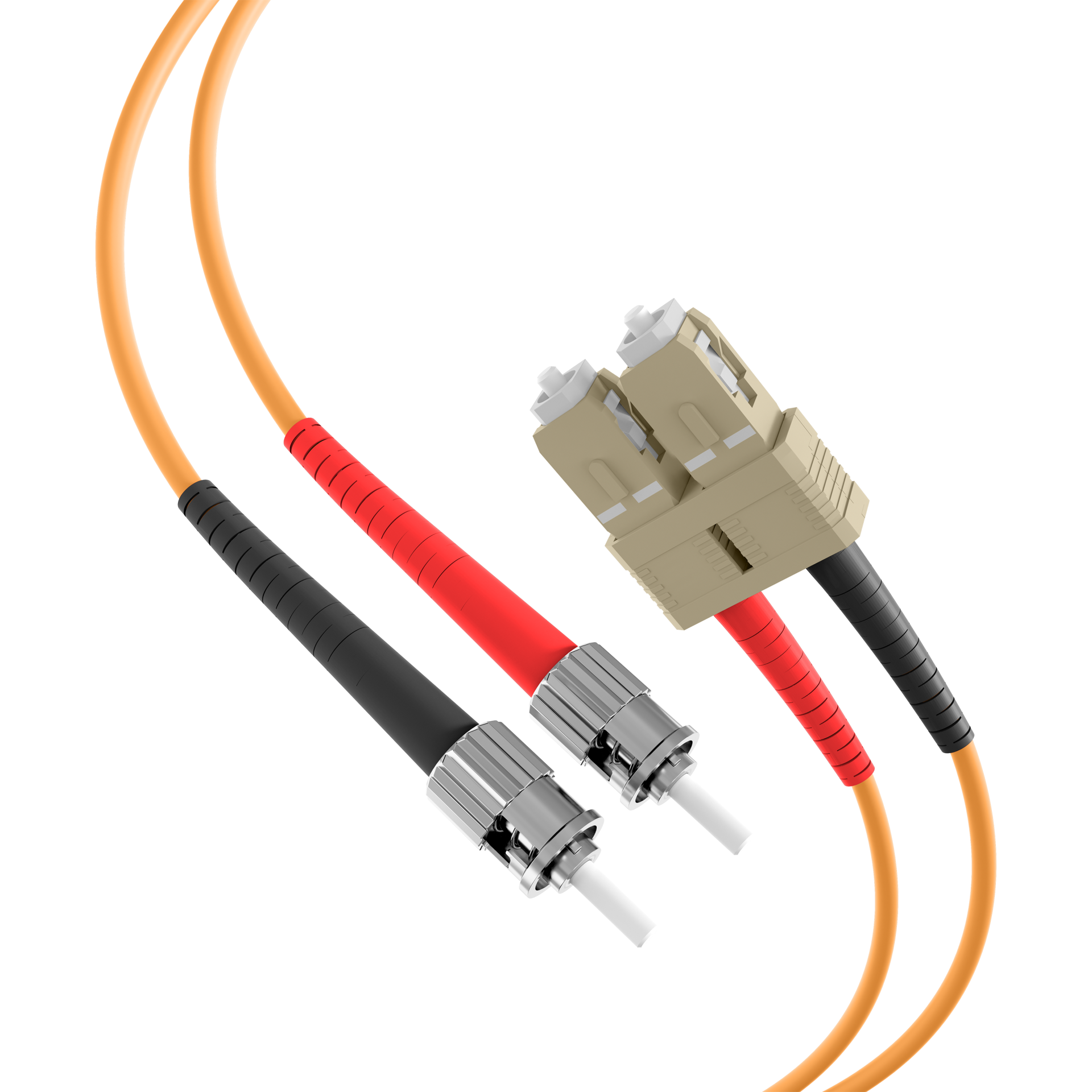 Duplex Patchkabel SC-ST OM1 3m LSZH 3mm orange