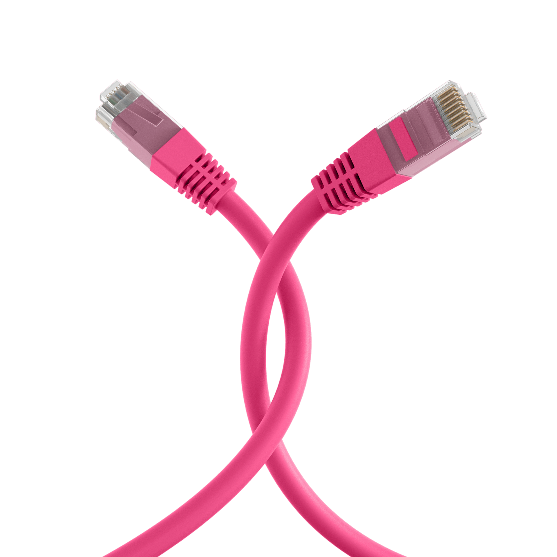 RJ45 Patch Cord Cat.6 U/UTP PVC CCA magenta 0,25m