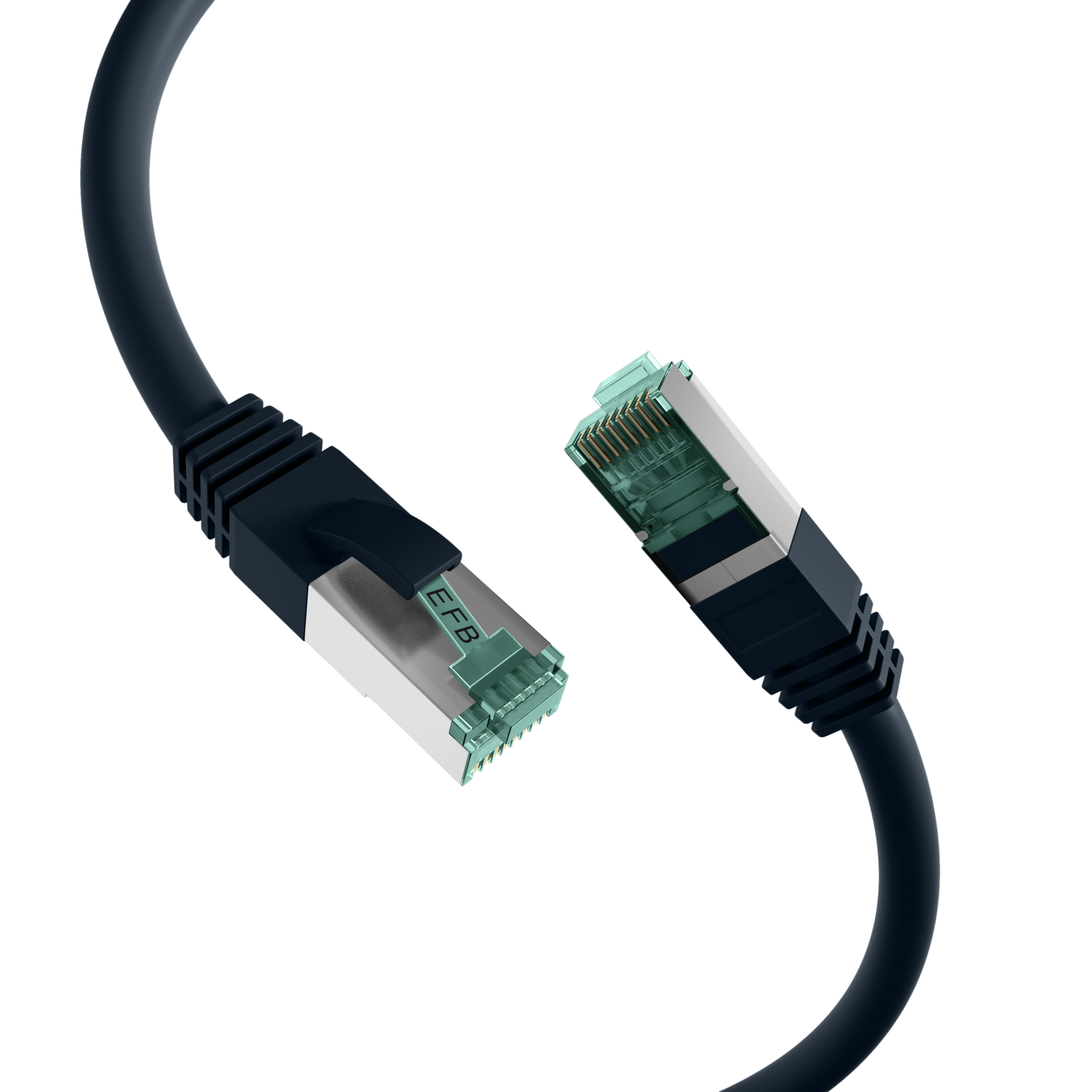 RJ45 Patchkabel Cat.6A S/FTP LSZH  schwarz 0,15m