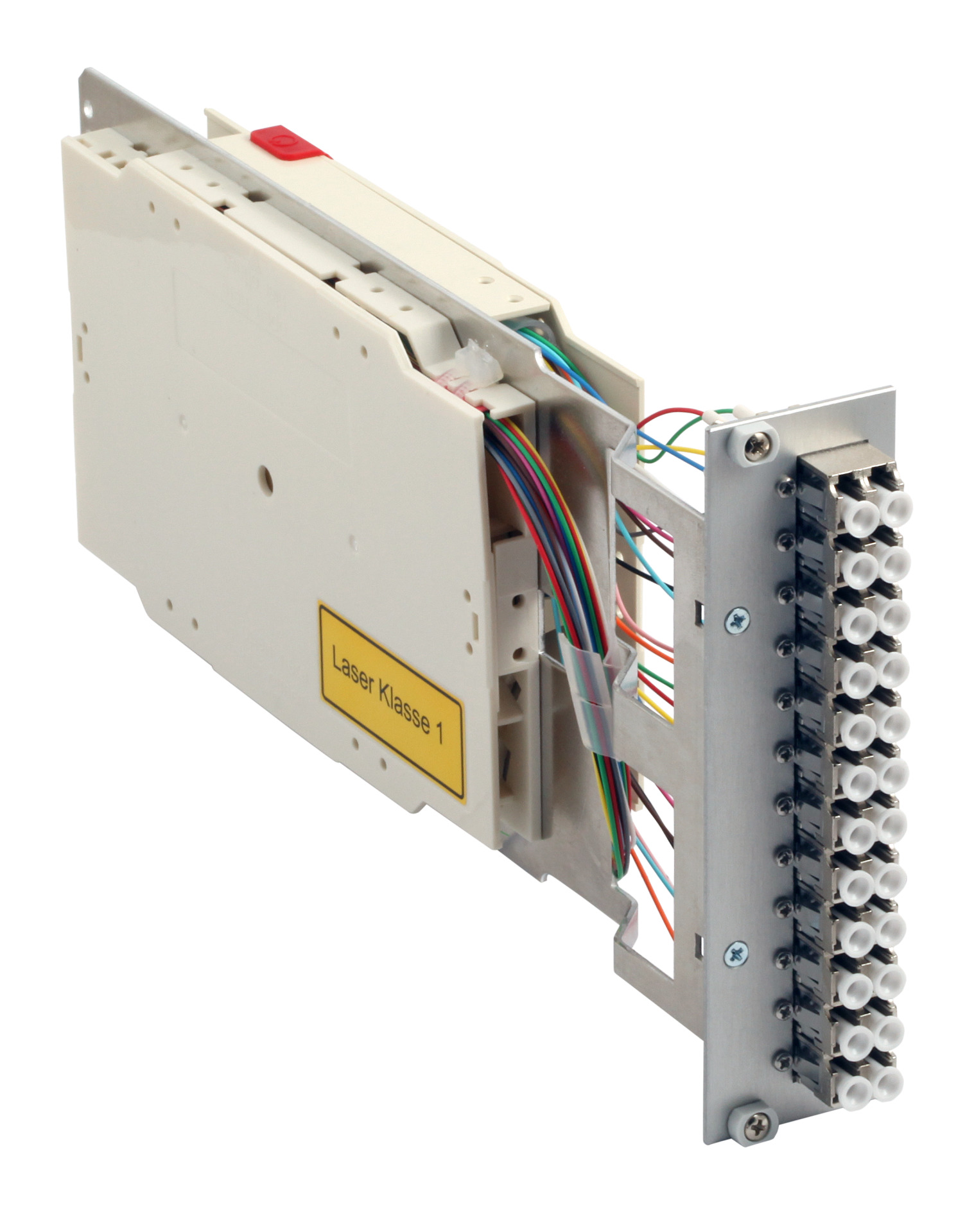 Plug-in Module 3U/7DU, 50/125µ OM3, 6x LC Duplex metal