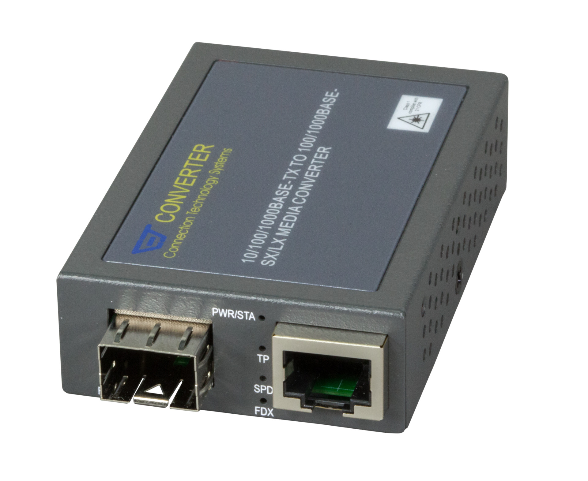 Compact Managed Media Converter, RJ45-SFP 100/1000Mbps