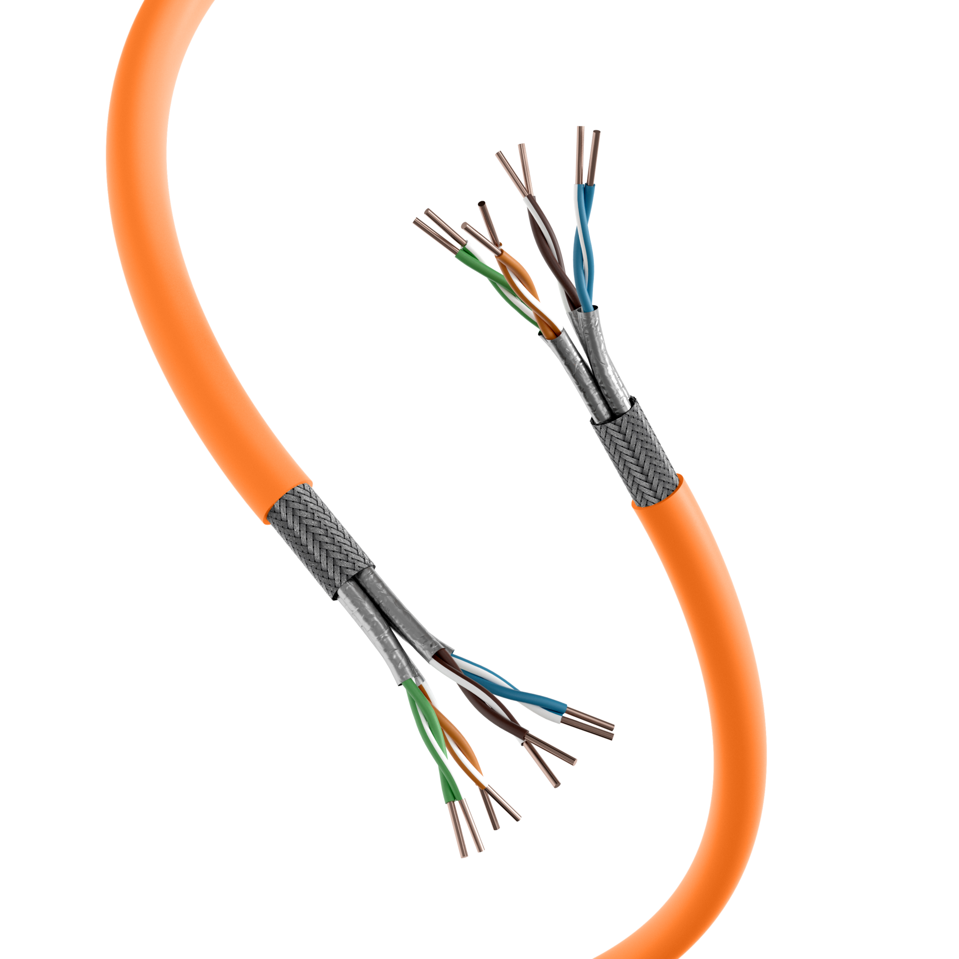 INFRALAN® Cat.7 1000 AWG23, S/FTP 8P CPR Eca orange, 500m