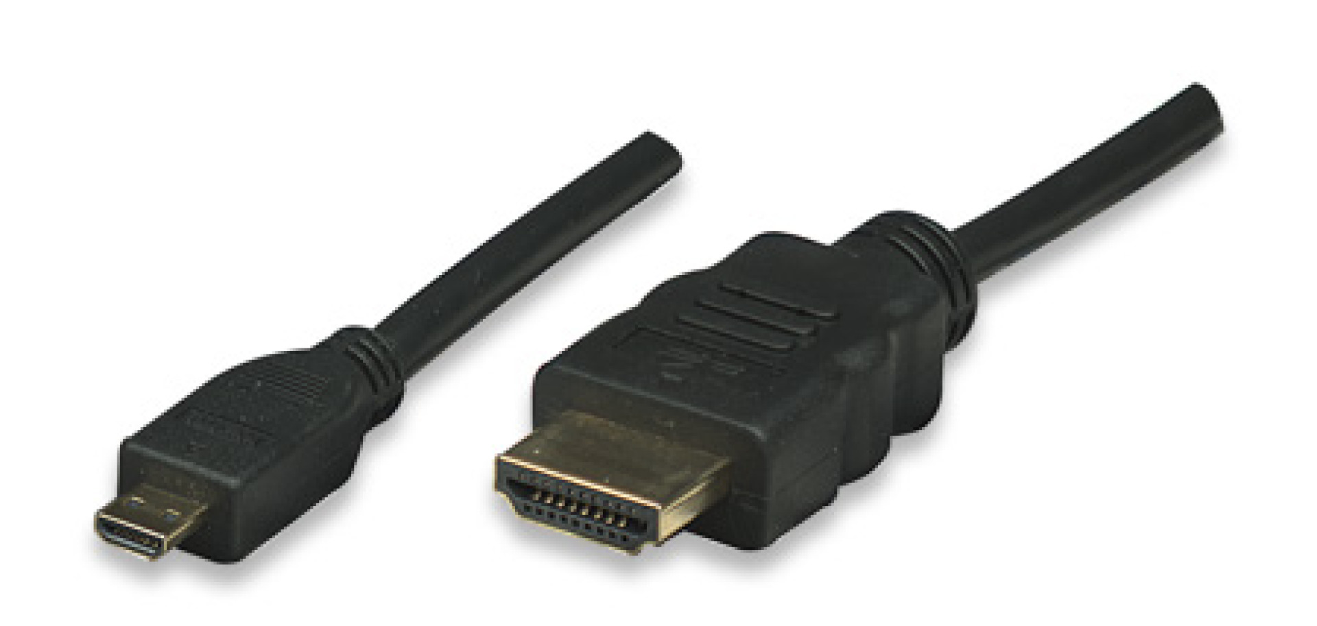 HDMI Kabel High Speed mit Ethernet und Micro D, schwarz, 3 m