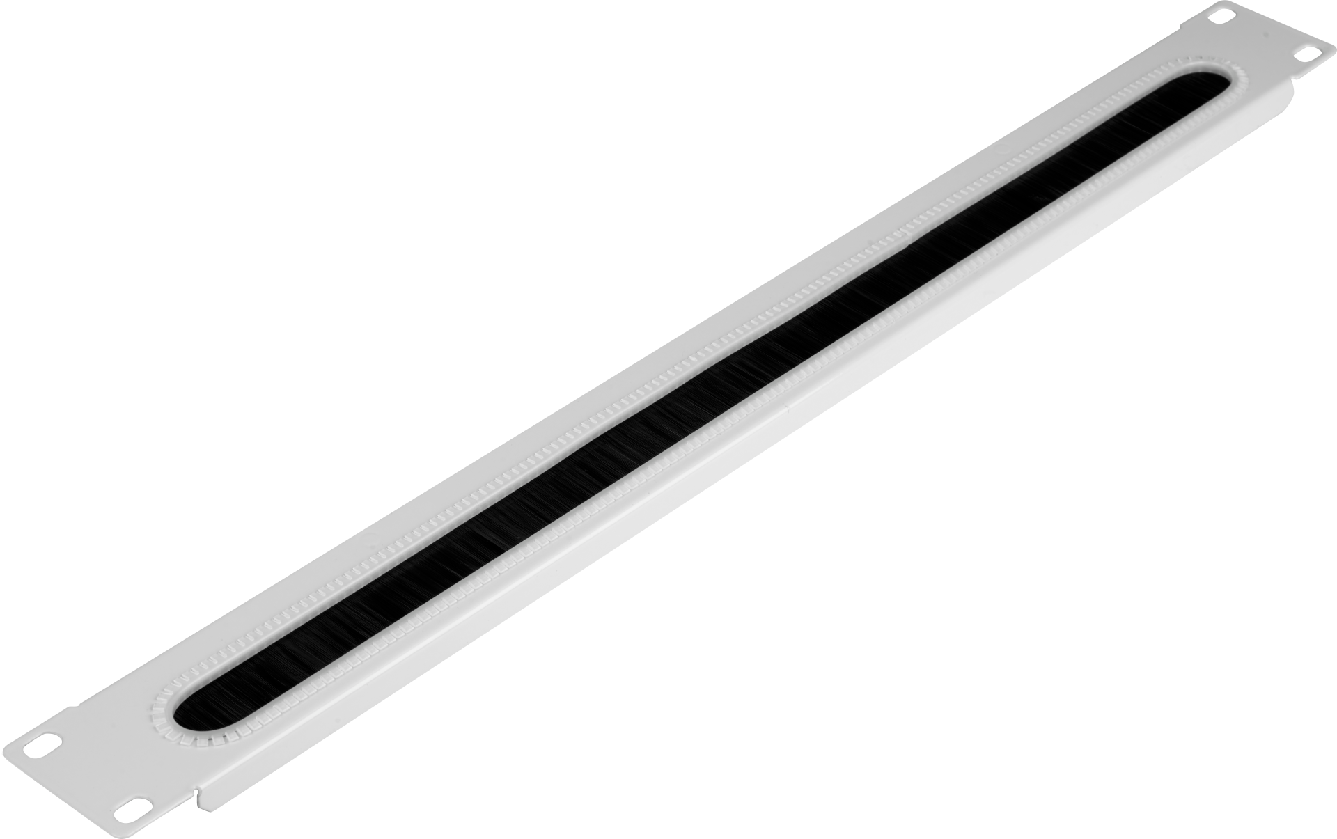 19" 1U Cable Routing Panel with Brush, RAL7035