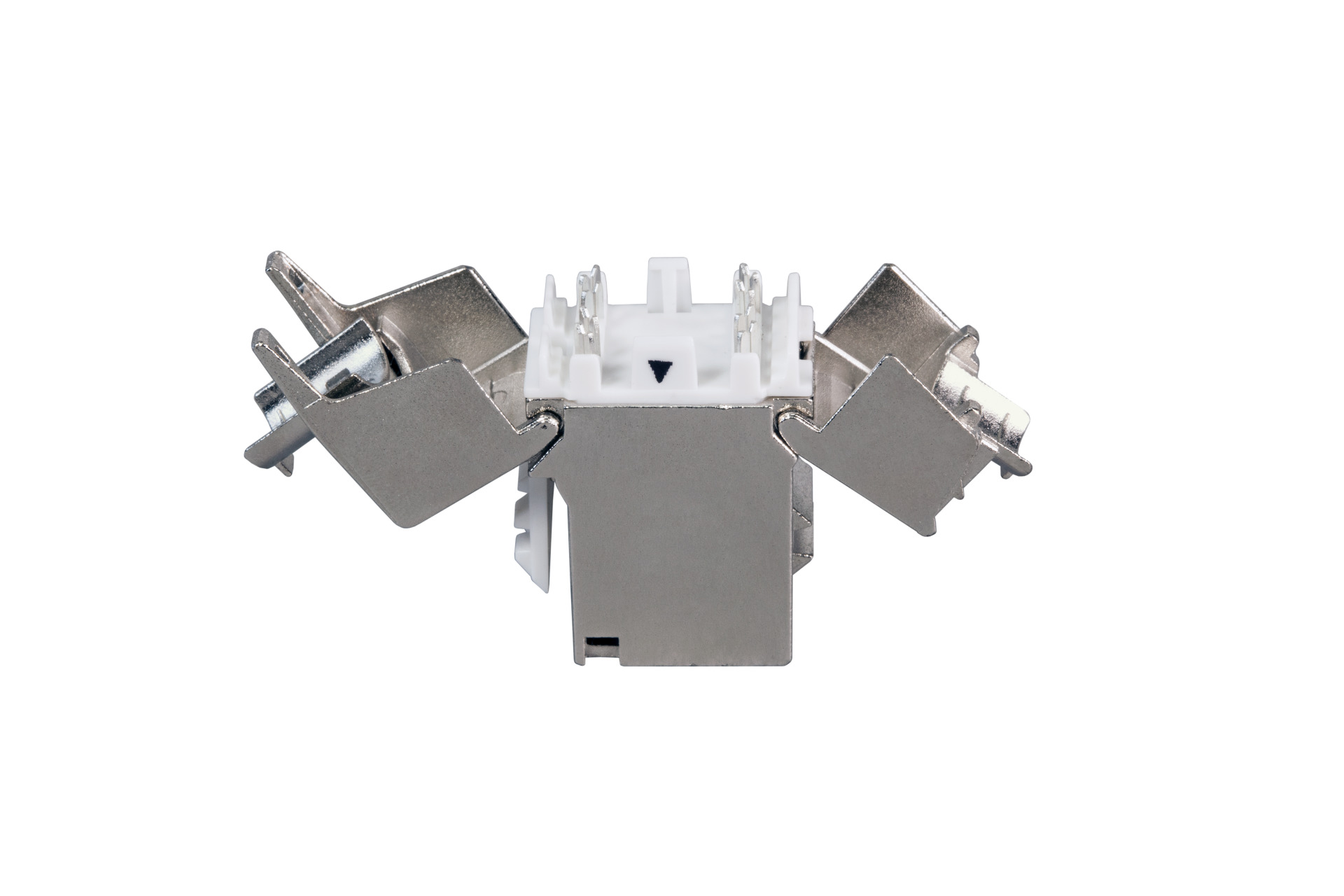 RJ45 Keystone Slimline, Cat.6A, silber,