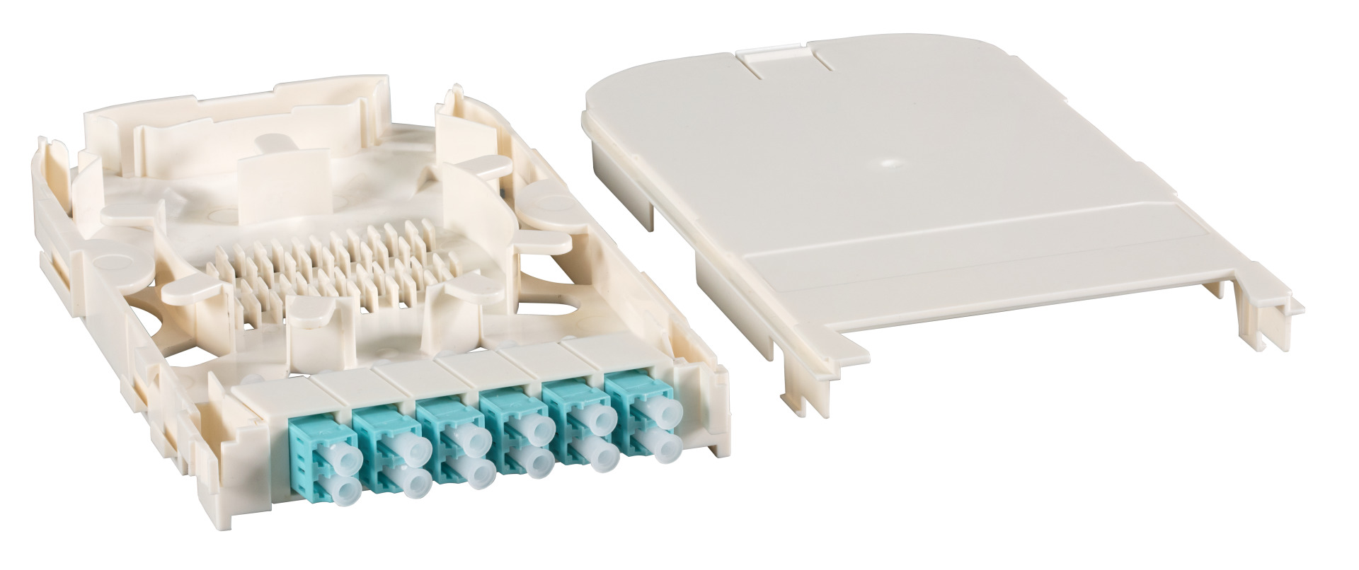 FTTH Module for FTTH-BGT, 12 Port LC/APC with OS2 ceramic adapter