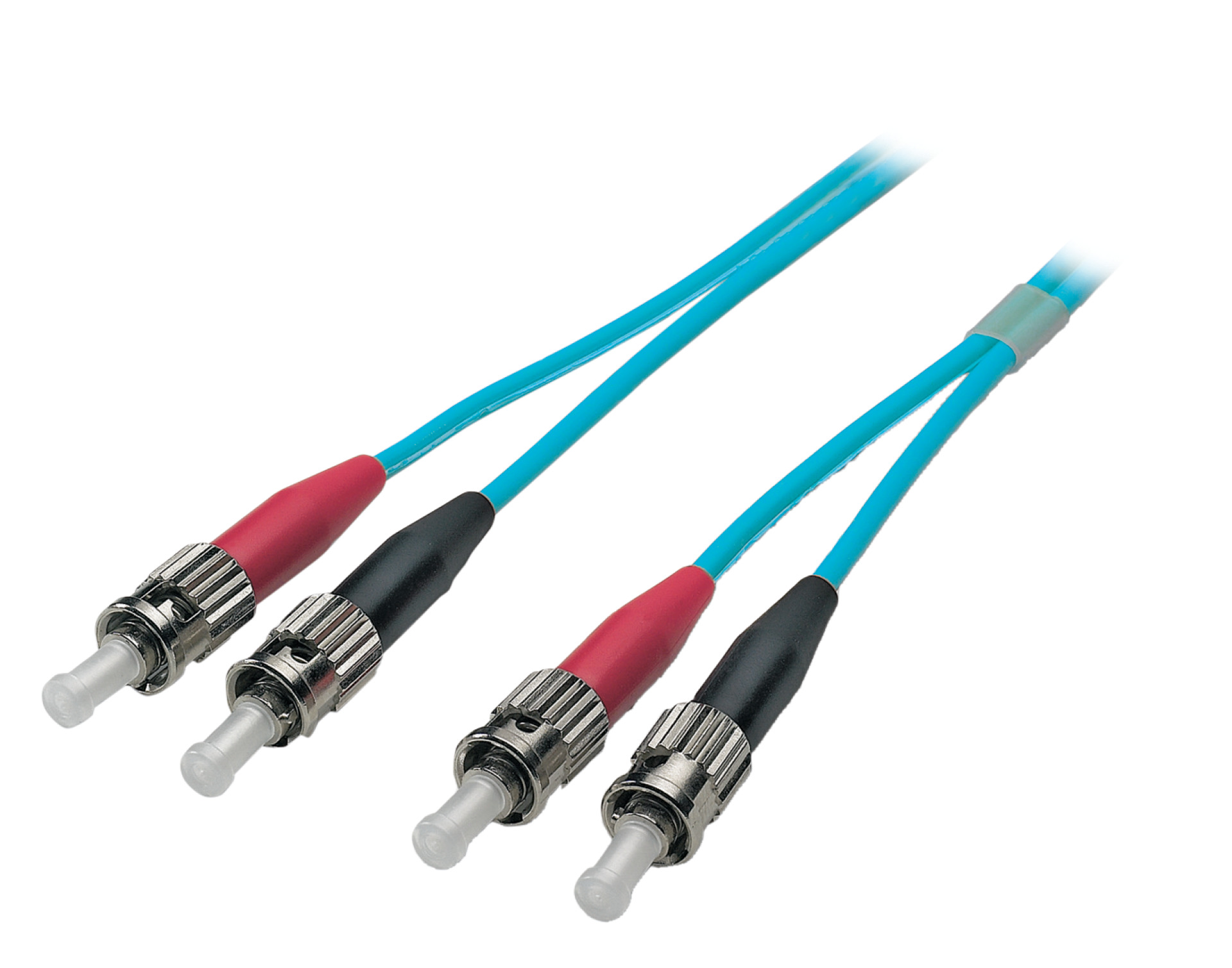 Duplex Jumper ST-ST 50/125µ, OM3, LSZH, aqua, 3.0mm, 0,5m