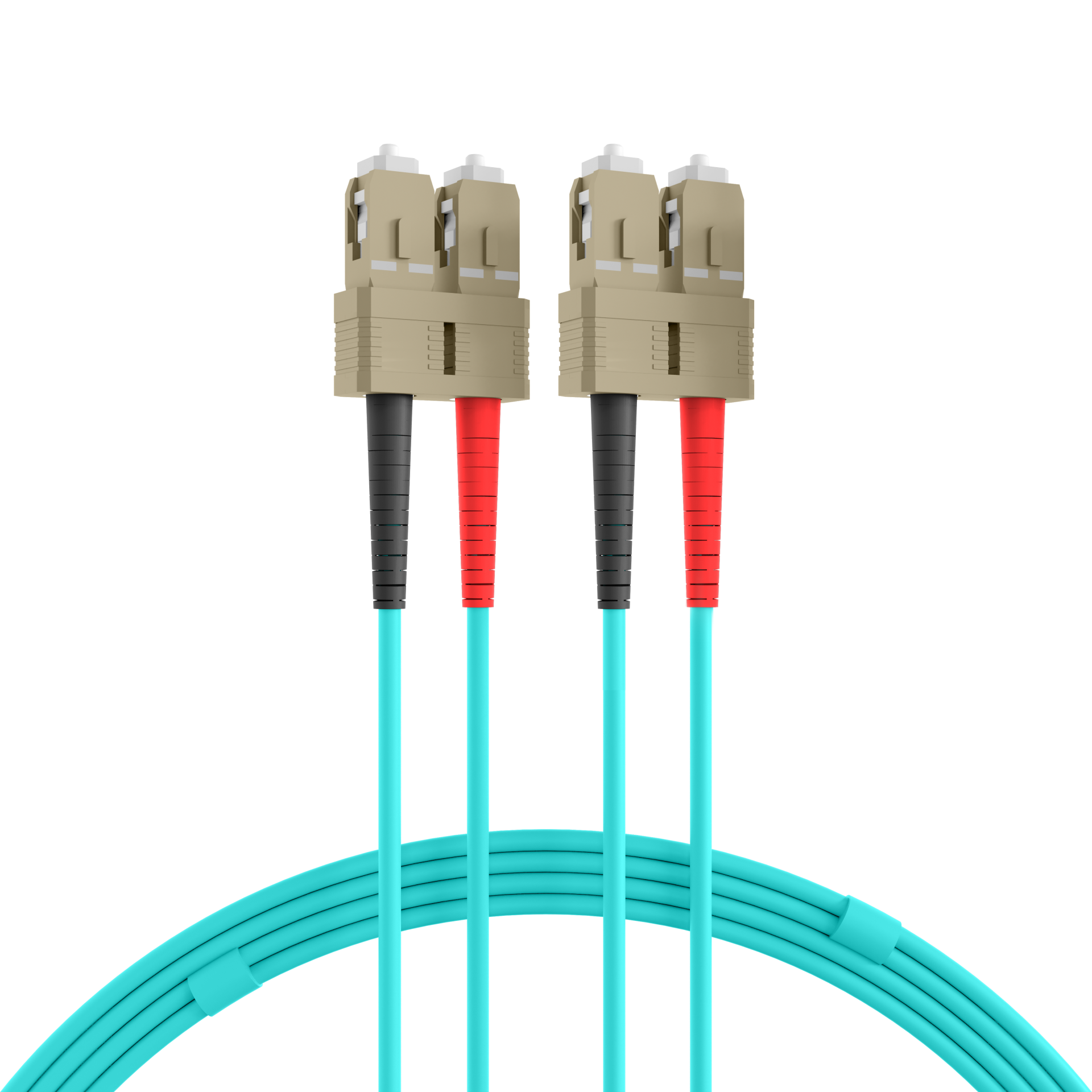Duplex Patchkabel SC-SC OM3 1m LSZH 3mm aqua